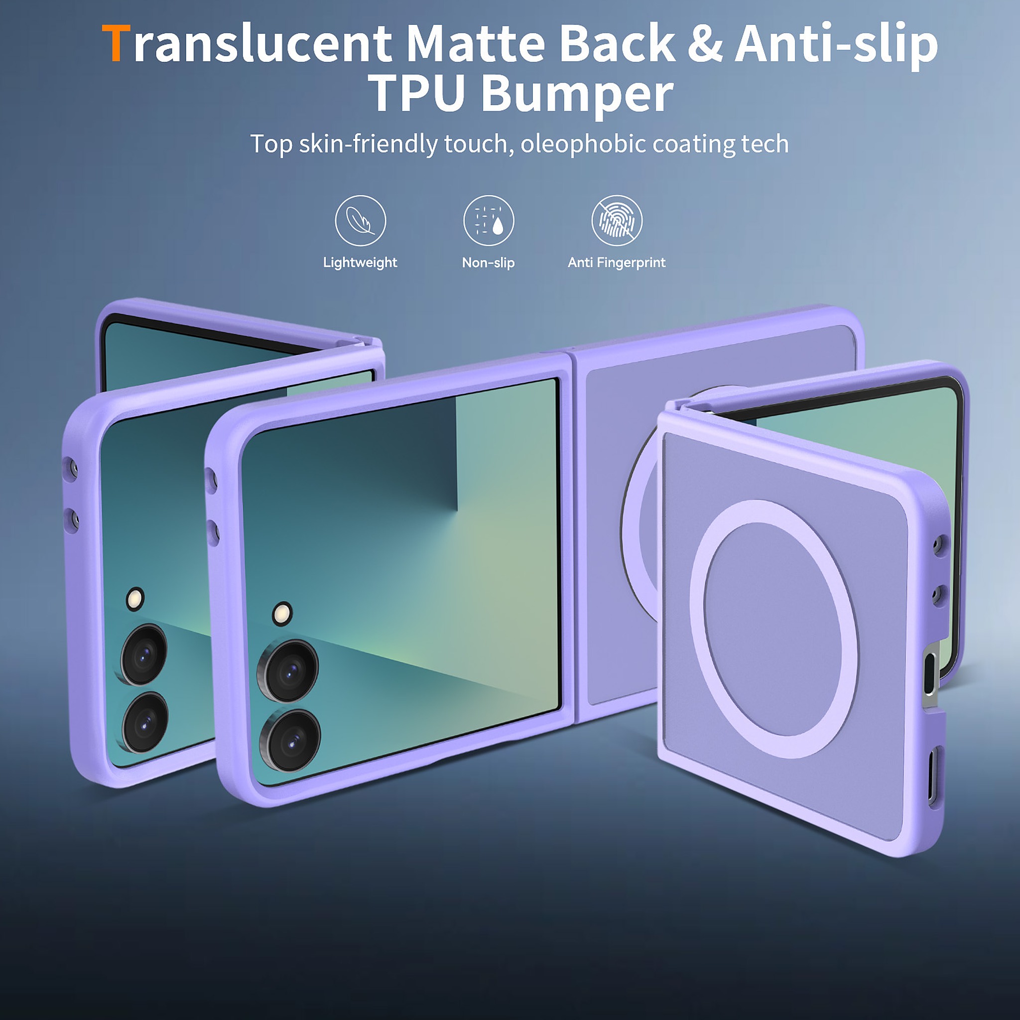 SendaFit Matte Skin-Feel Two-in-One Flip-Fold MagSafe Case for Galaxy Z Flip 8 detail 21