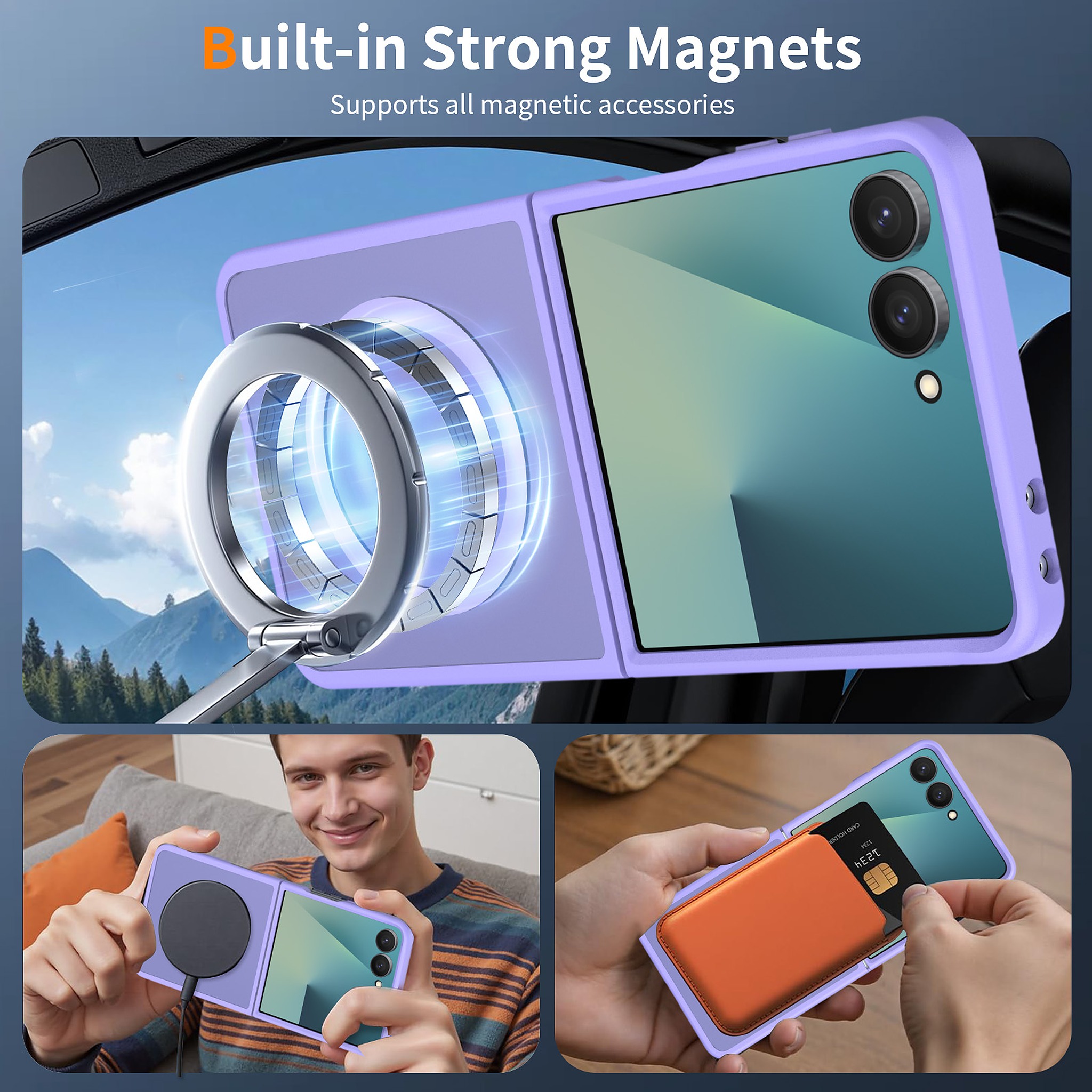 SendaFit Matte Skin-Feel Two-in-One Flip-Fold MagSafe Case for Galaxy Z Flip 8 detail 24