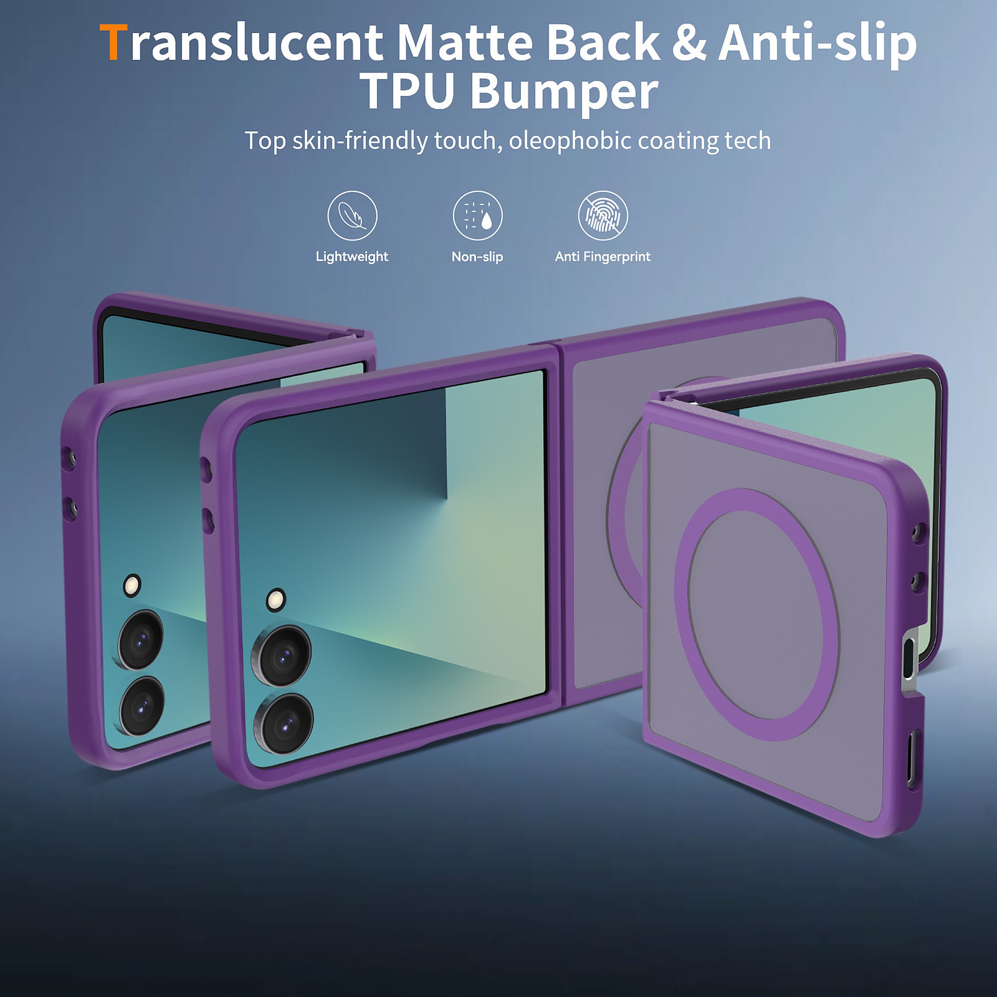 SendaFit Matte Skin-Feel Two-in-One Flip-Fold MagSafe Case for Galaxy Z Flip 8 detail 29