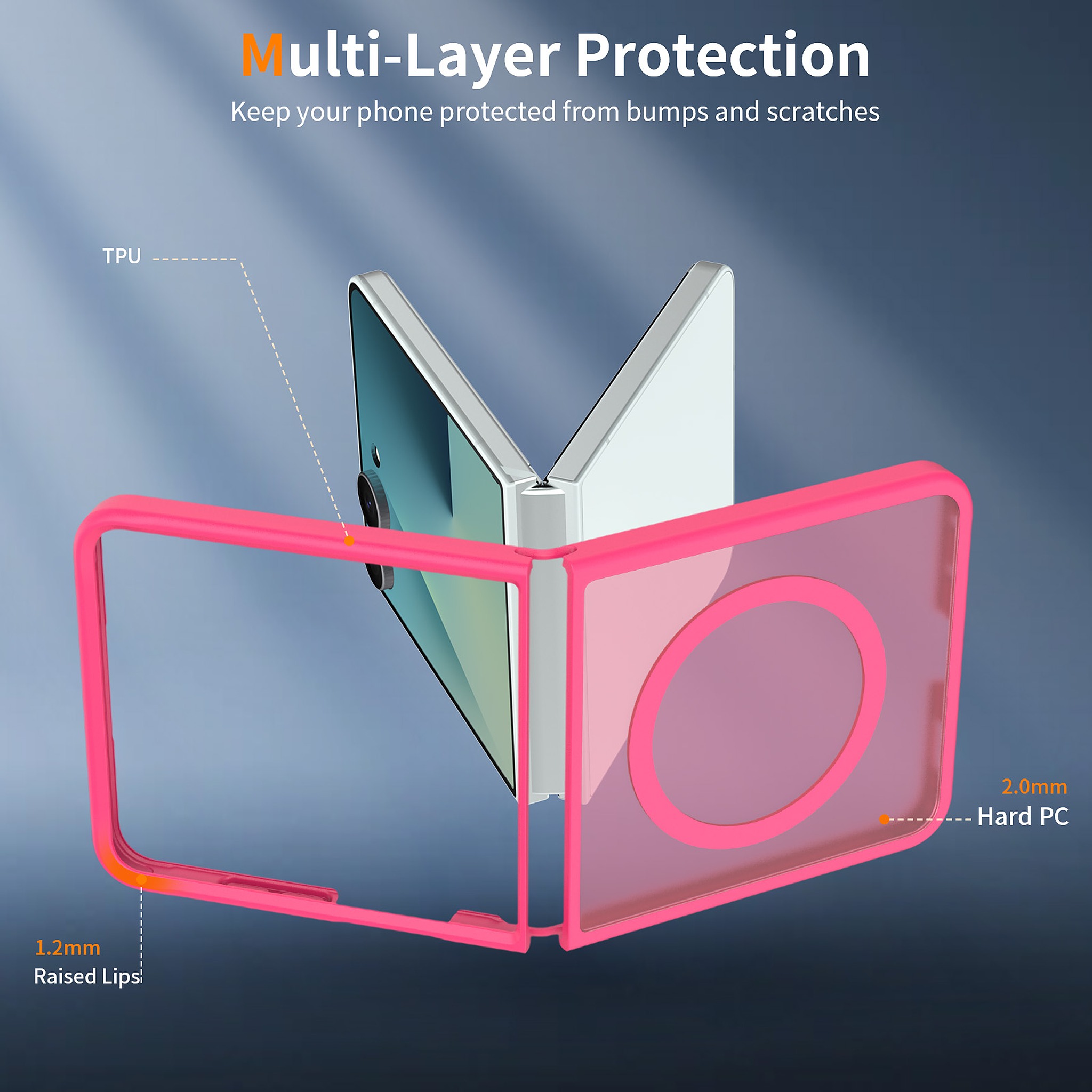 SendaFit Matte Skin-Feel Two-in-One Flip-Fold MagSafe Case for Galaxy Z Flip 8 detail 34