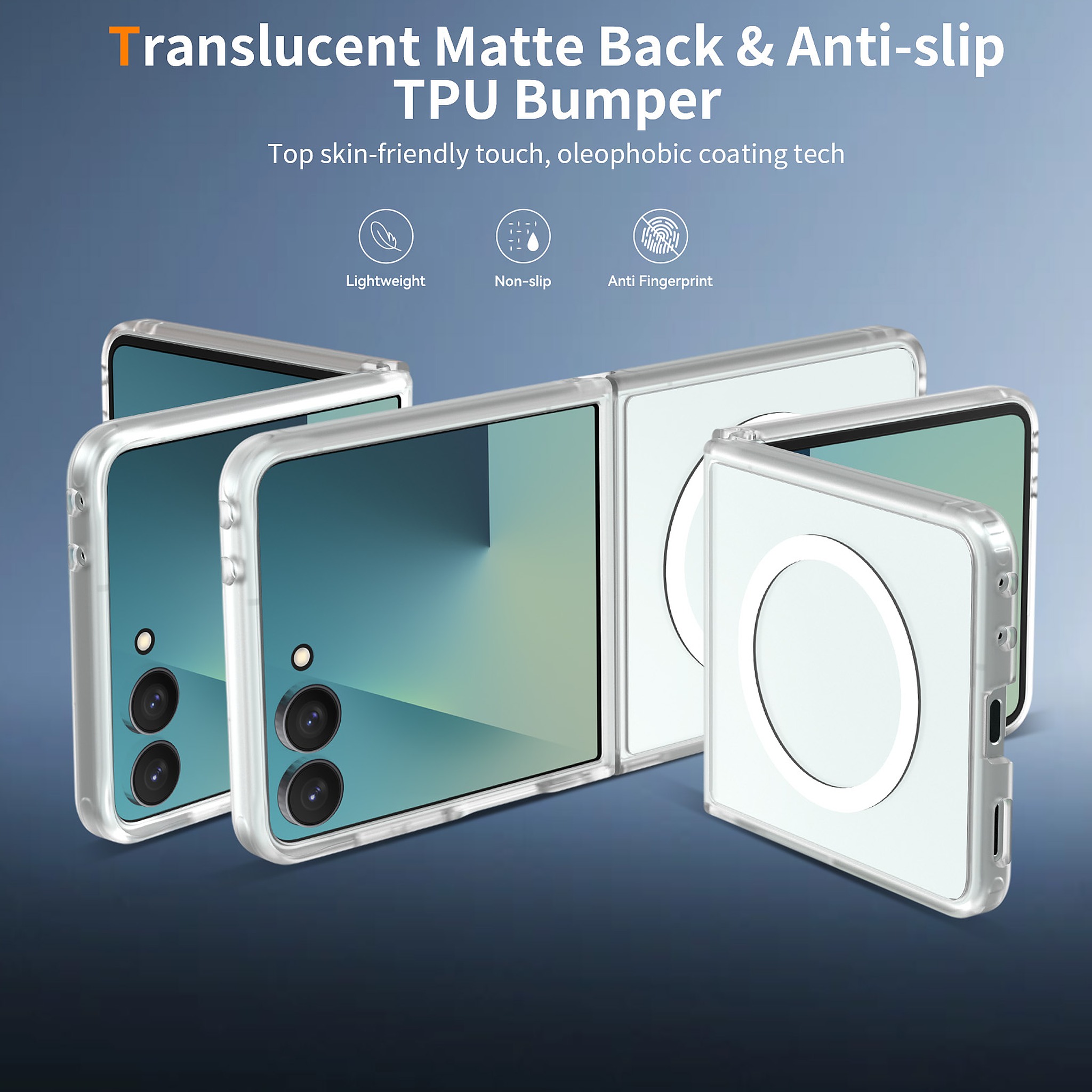 SendaFit Matte Skin-Feel Two-in-One Flip-Fold MagSafe Case for Galaxy Z Flip 8 detail 37