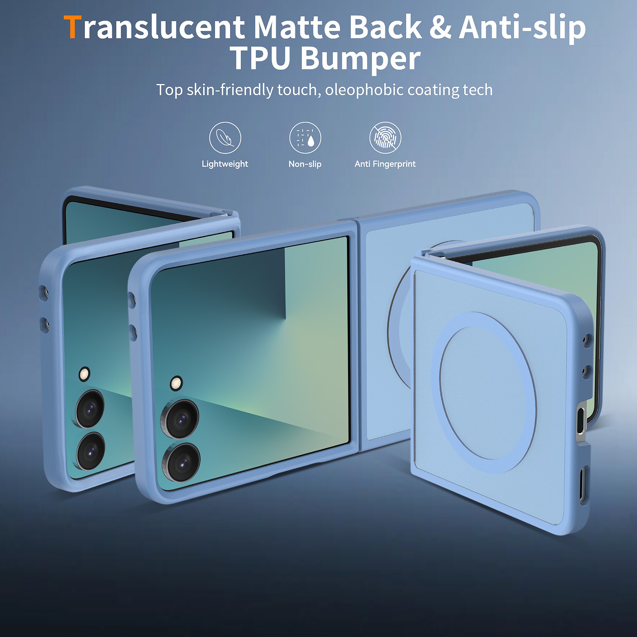SendaFit Matte Skin-Feel Two-in-One Flip-Fold MagSafe Case for Galaxy Z Flip 8 detail 41