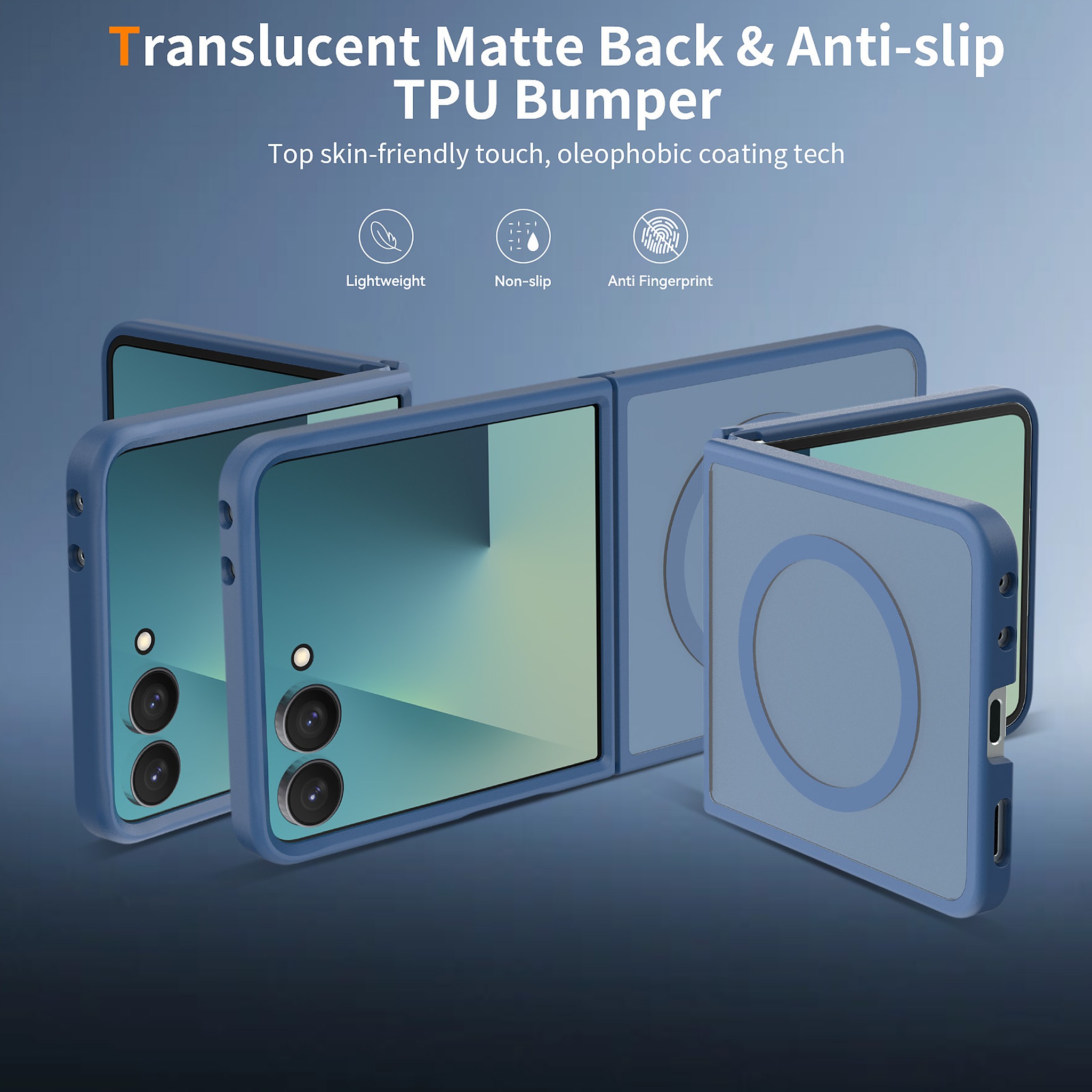 SendaFit Matte Skin-Feel Two-in-One Flip-Fold MagSafe Case for Galaxy Z Flip 8 detail 9