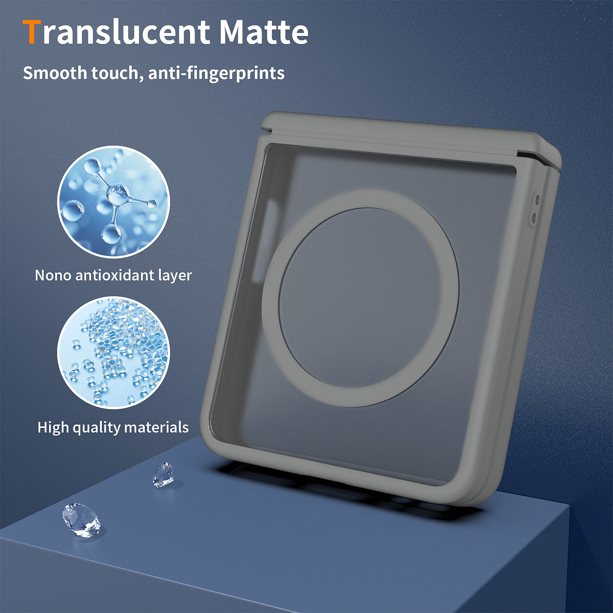 SendaFit Matte Skin-Feel Flip-Fold with Side Cover MagSafe Case for Galaxy Z Flip 8 detail 15