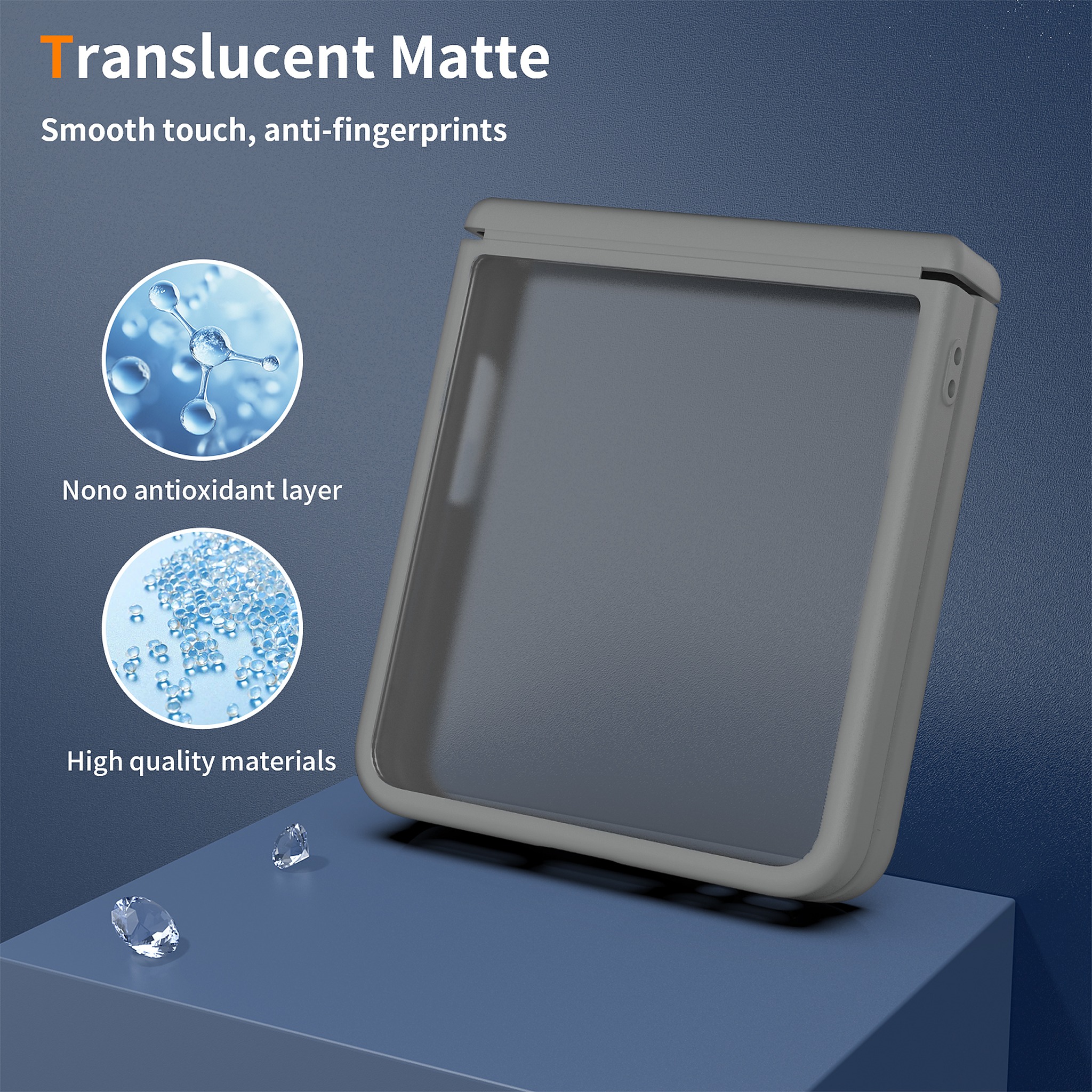 SendaFit Matte Skin-Feel Flip-Fold with Side Cover Case for Galaxy Z Flip 8 detail 15
