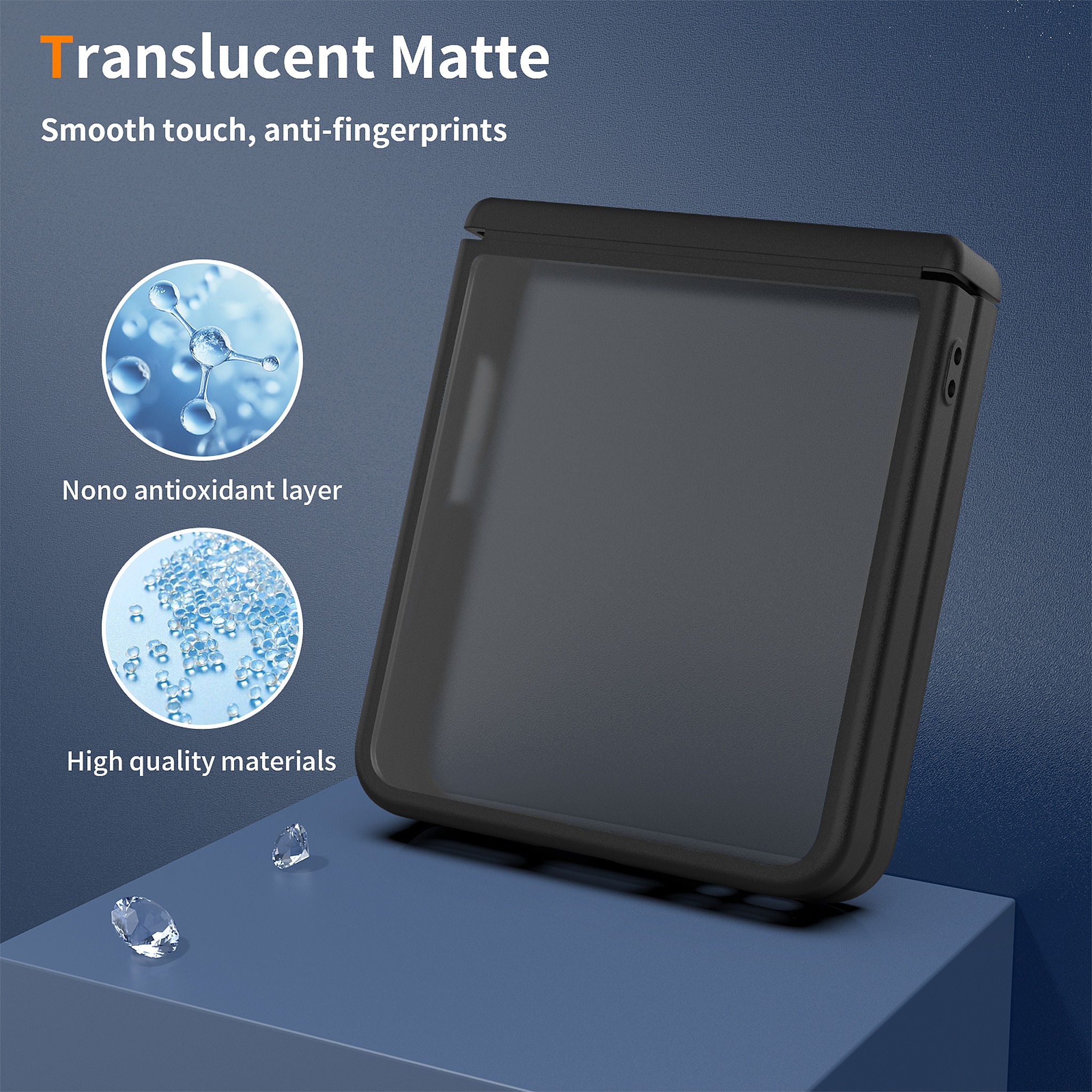 SendaFit Matte Skin-Feel Flip-Fold with Side Cover Case for Galaxy Z Flip 8 detail 19