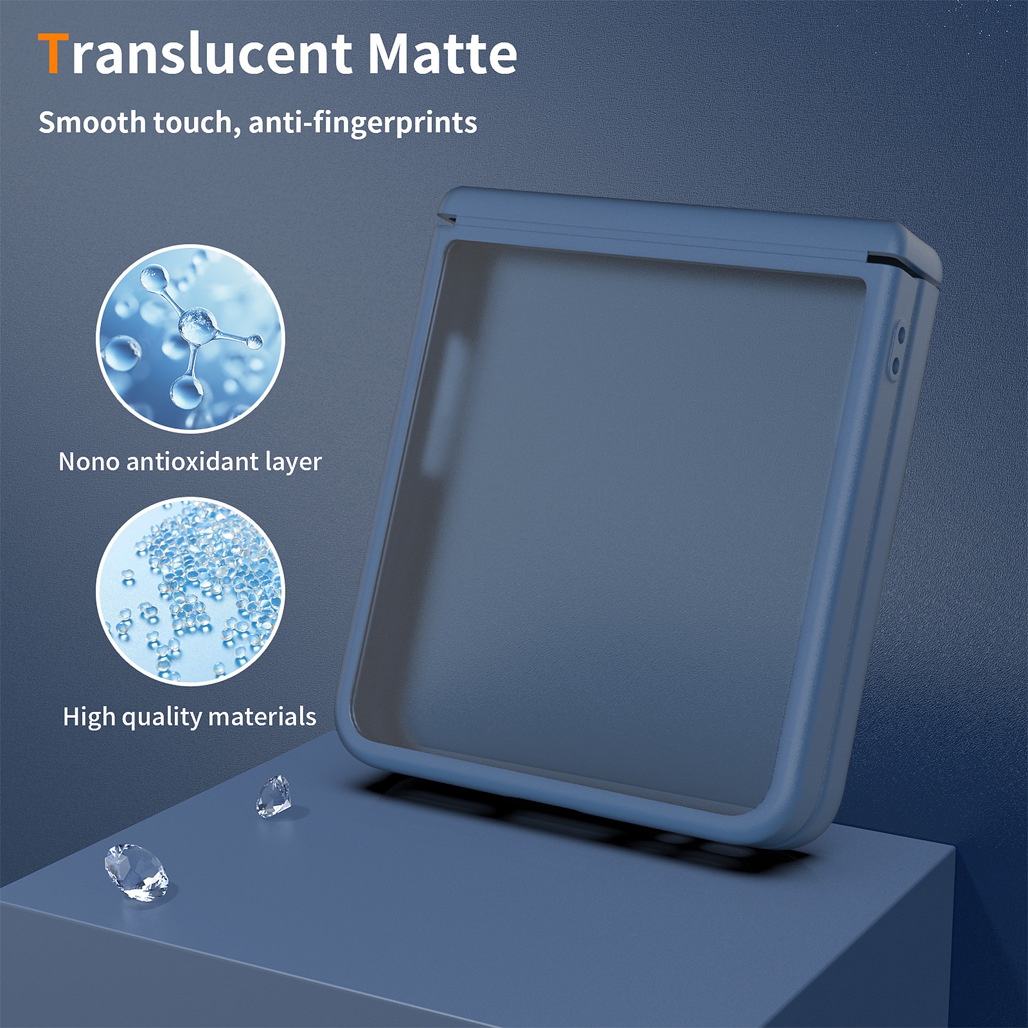 SendaFit Matte Skin-Feel Flip-Fold with Side Cover Case for Galaxy Z Flip 8 detail 3