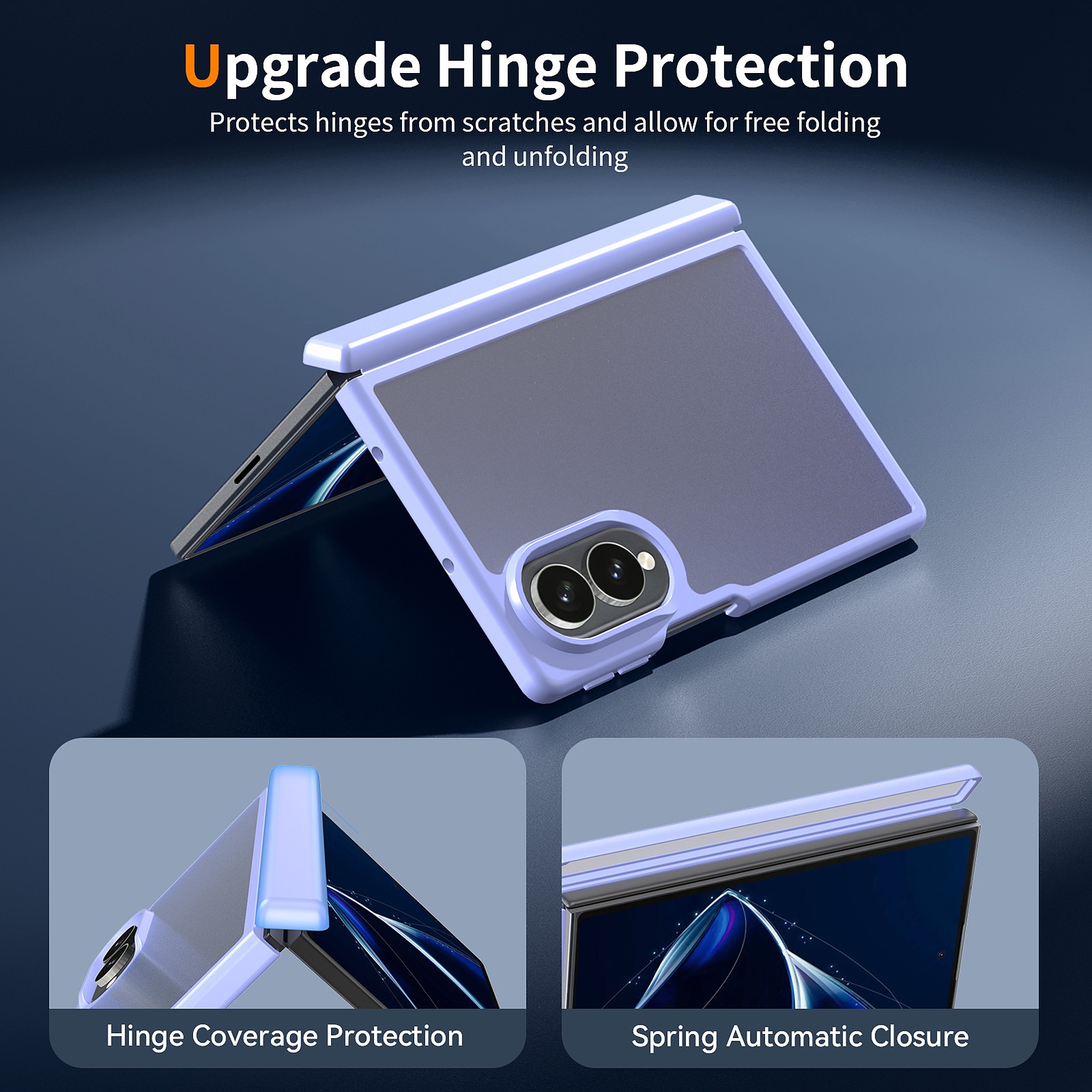 SendaFit Matte Skin-Feel Two-in-One Fold-Open No Front Frame Case for Galaxy Z Fold 8 detail 1