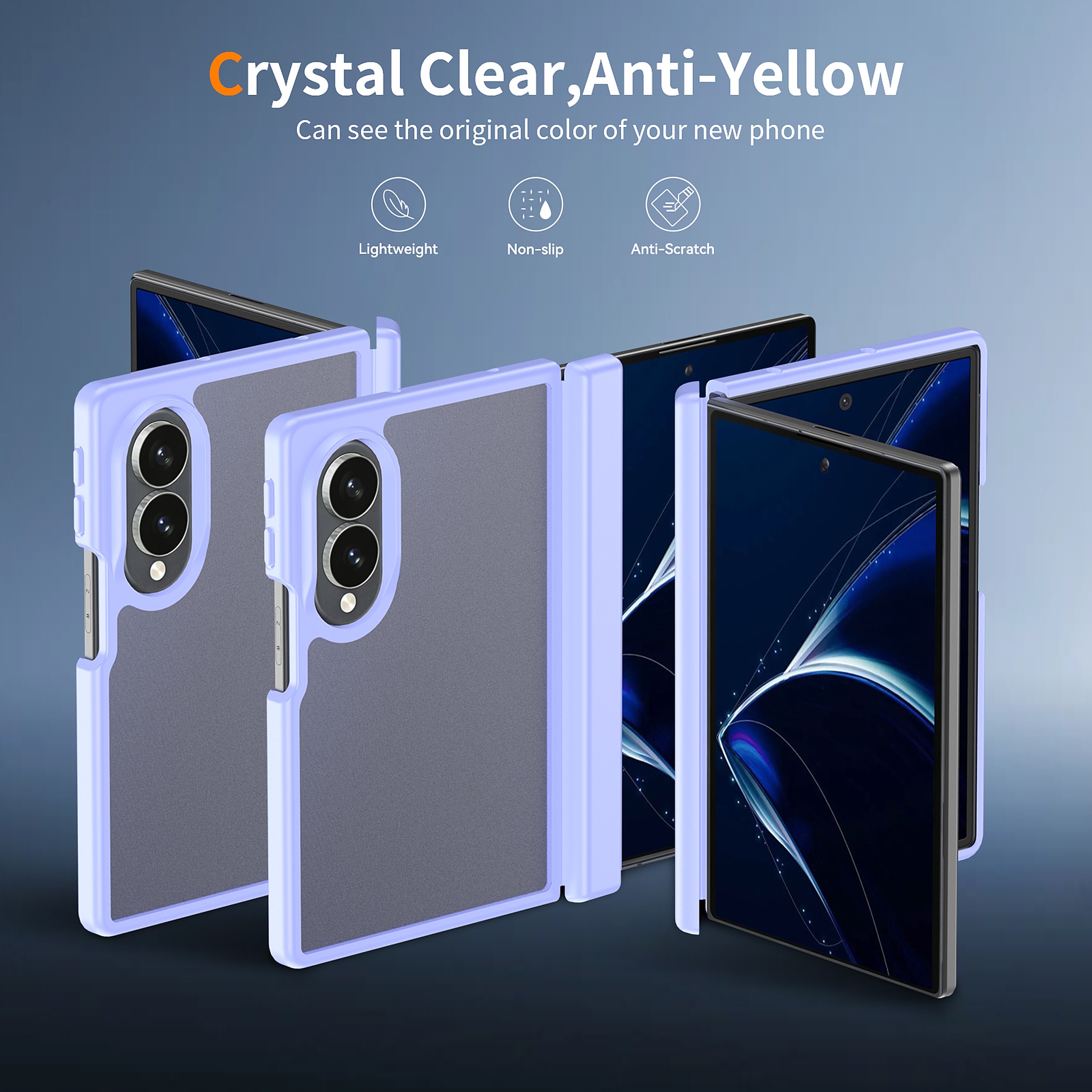 SendaFit Matte Skin-Feel Two-in-One Fold-Open No Front Frame Case for Galaxy Z Fold 8 detail 14