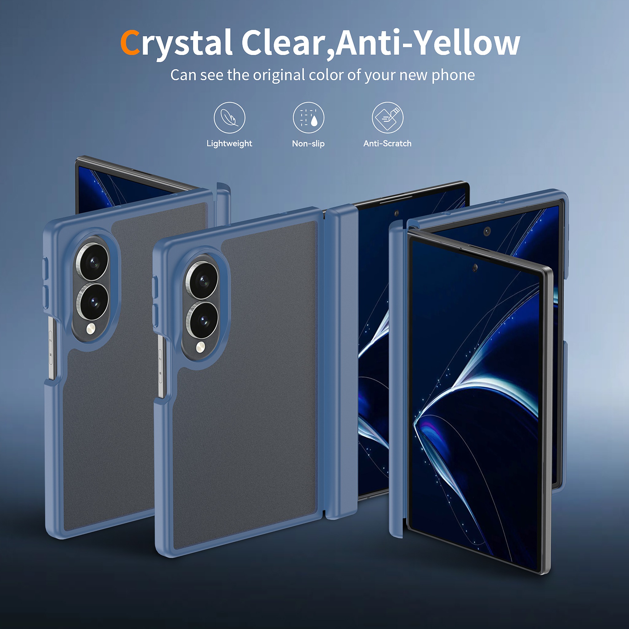 SendaFit Matte Skin-Feel Two-in-One Fold-Open No Front Frame Case for Galaxy Z Fold 8 detail 2