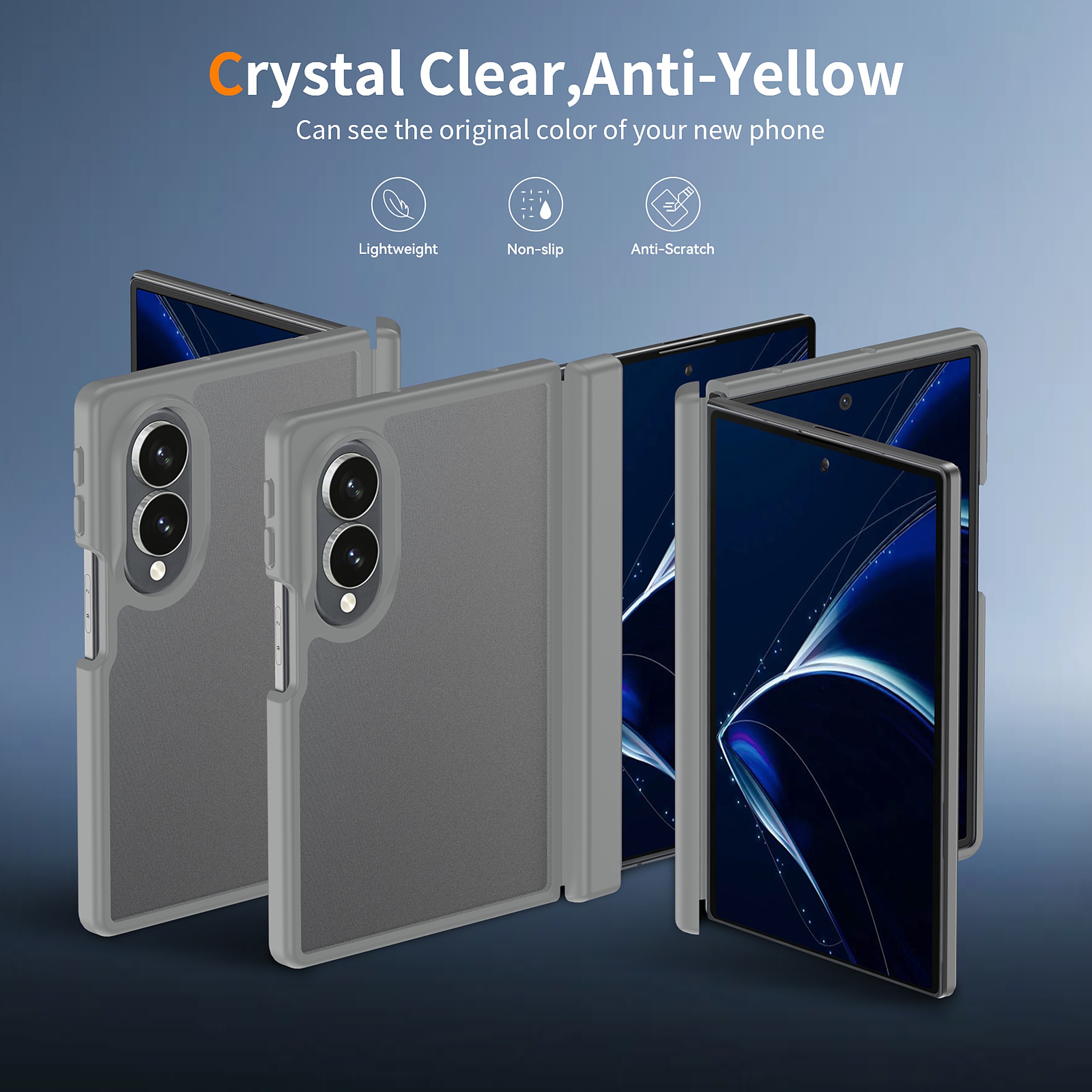 SendaFit Matte Skin-Feel Two-in-One Fold-Open No Front Frame Case for Galaxy Z Fold 8 detail 5