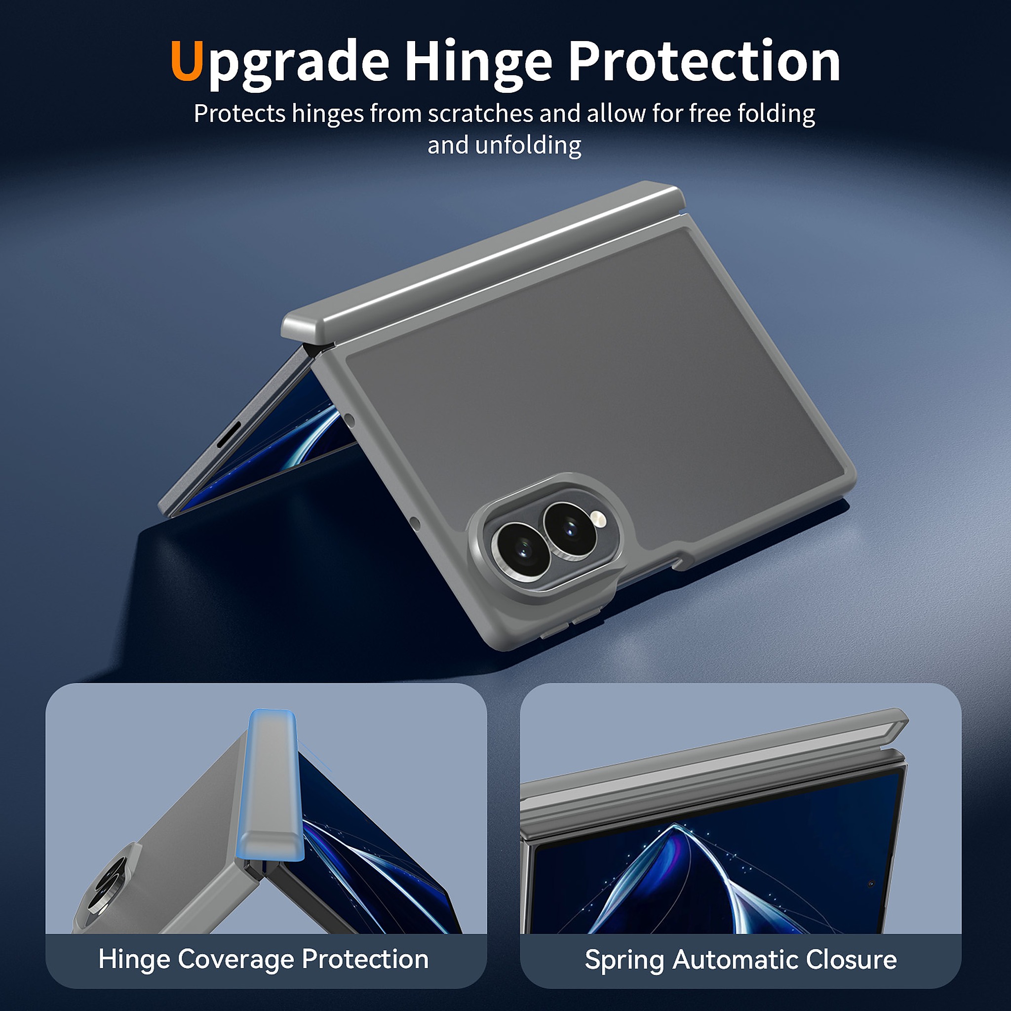SendaFit Matte Skin-Feel Two-in-One Fold-Open No Front Frame Case for Galaxy Z Fold 8 detail 7