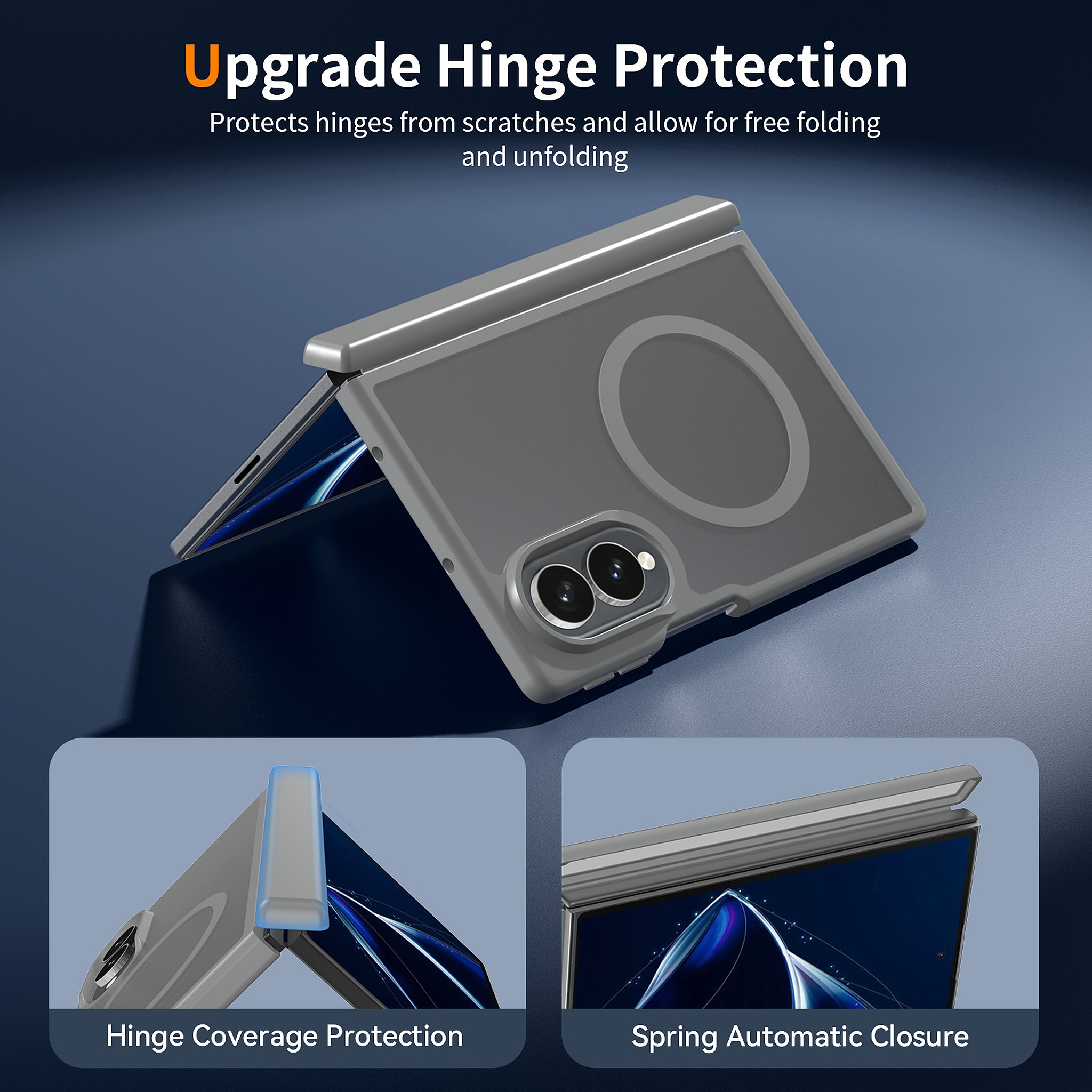 SendaFit Matte Skin-Feel Two-in-One Fold-Open No Front Frame MagSafe Case for Galaxy Z Fold 8 detail 10