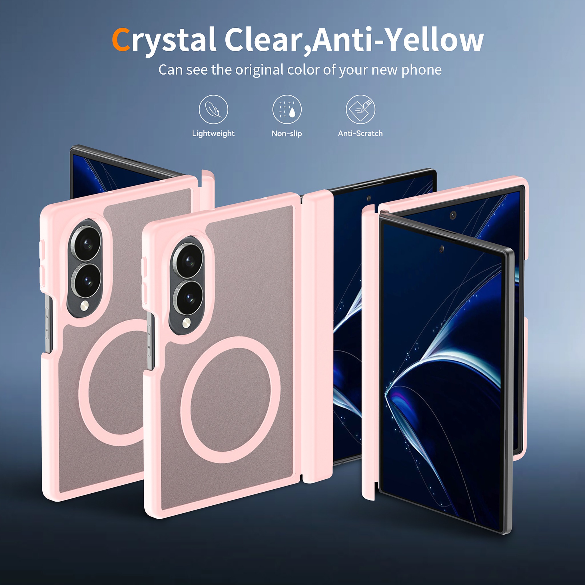 SendaFit Matte Skin-Feel Two-in-One Fold-Open No Front Frame MagSafe Case for Galaxy Z Fold 8 detail 12
