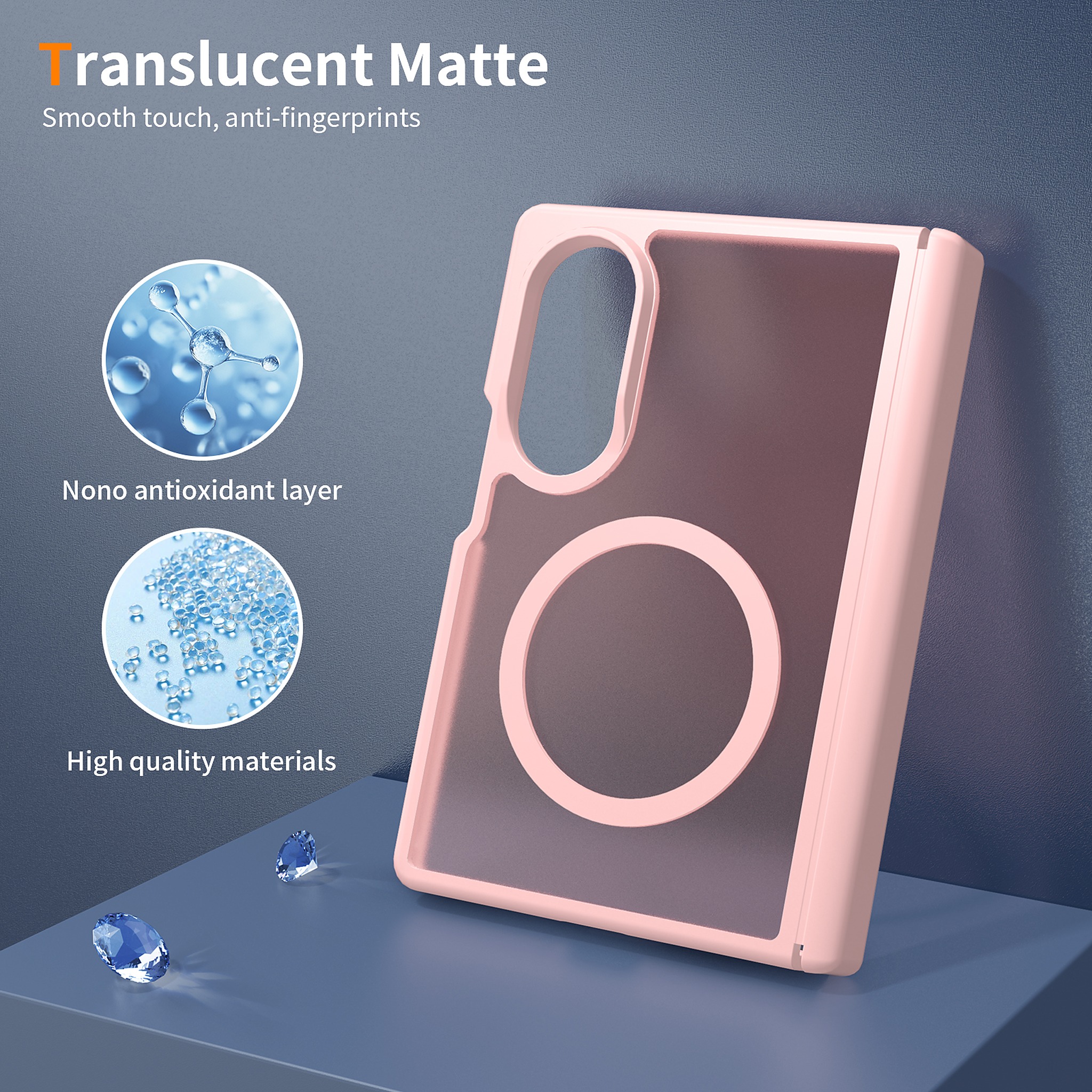 SendaFit Matte Skin-Feel Two-in-One Fold-Open No Front Frame MagSafe Case for Galaxy Z Fold 8 detail 13
