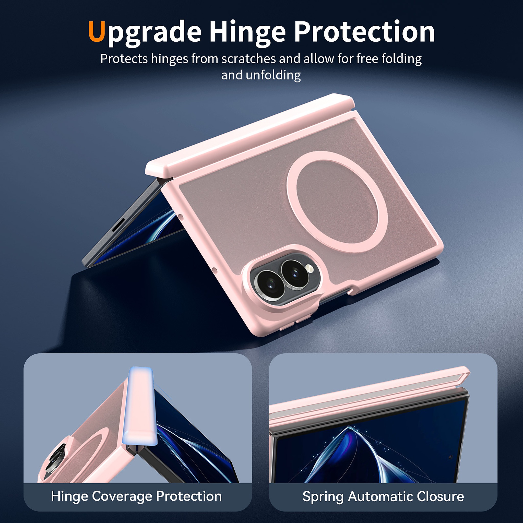 SendaFit Matte Skin-Feel Two-in-One Fold-Open No Front Frame MagSafe Case for Galaxy Z Fold 8 detail 14