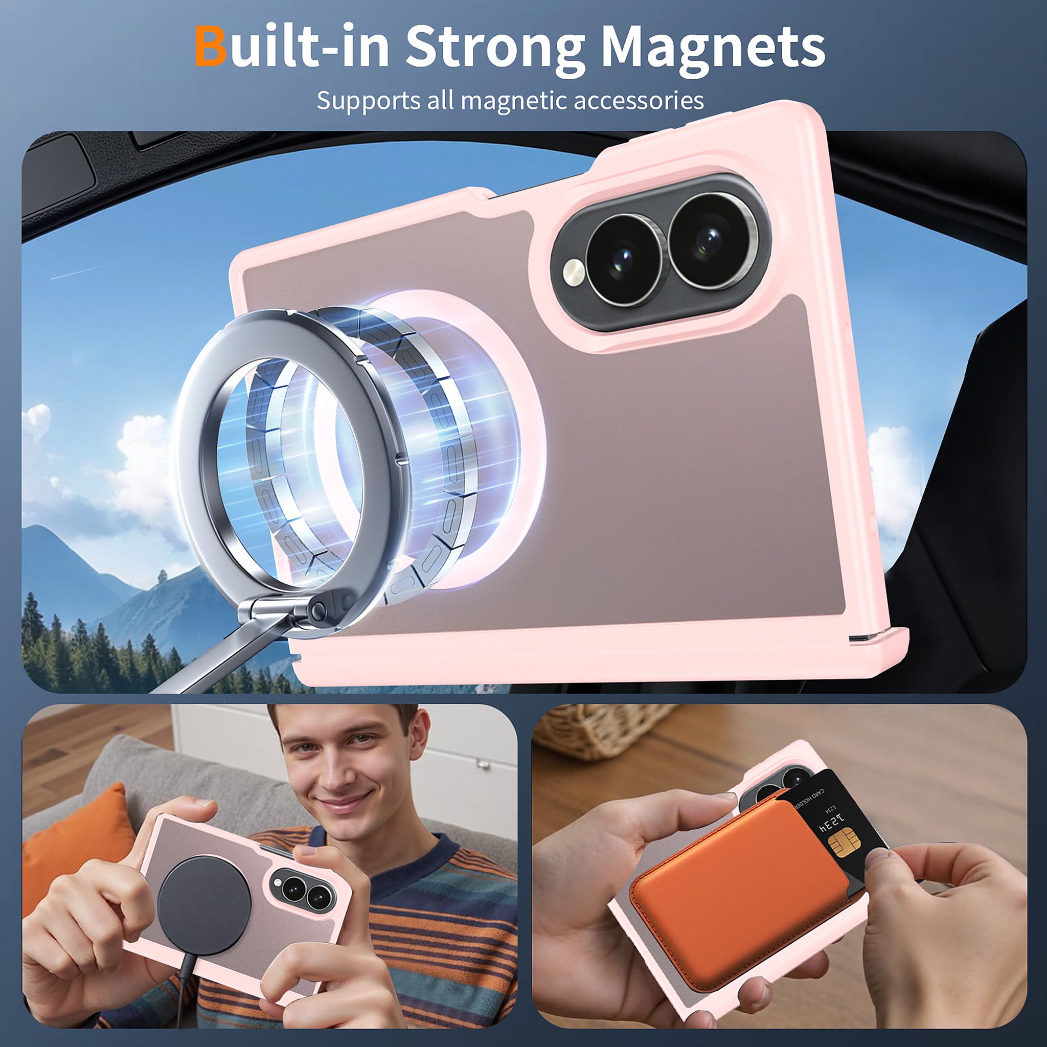 SendaFit Matte Skin-Feel Two-in-One Fold-Open No Front Frame MagSafe Case for Galaxy Z Fold 8 detail 16