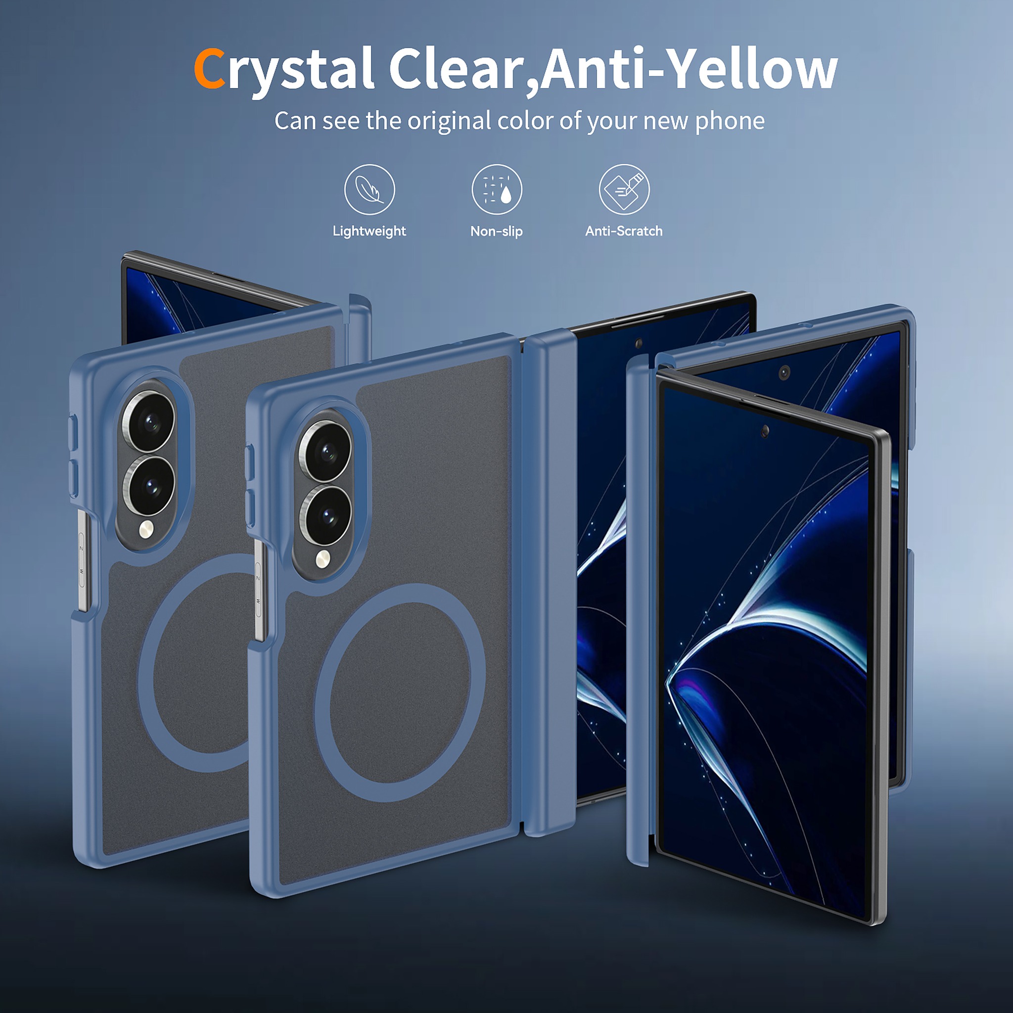 SendaFit Matte Skin-Feel Two-in-One Fold-Open No Front Frame MagSafe Case for Galaxy Z Fold 8 detail 4