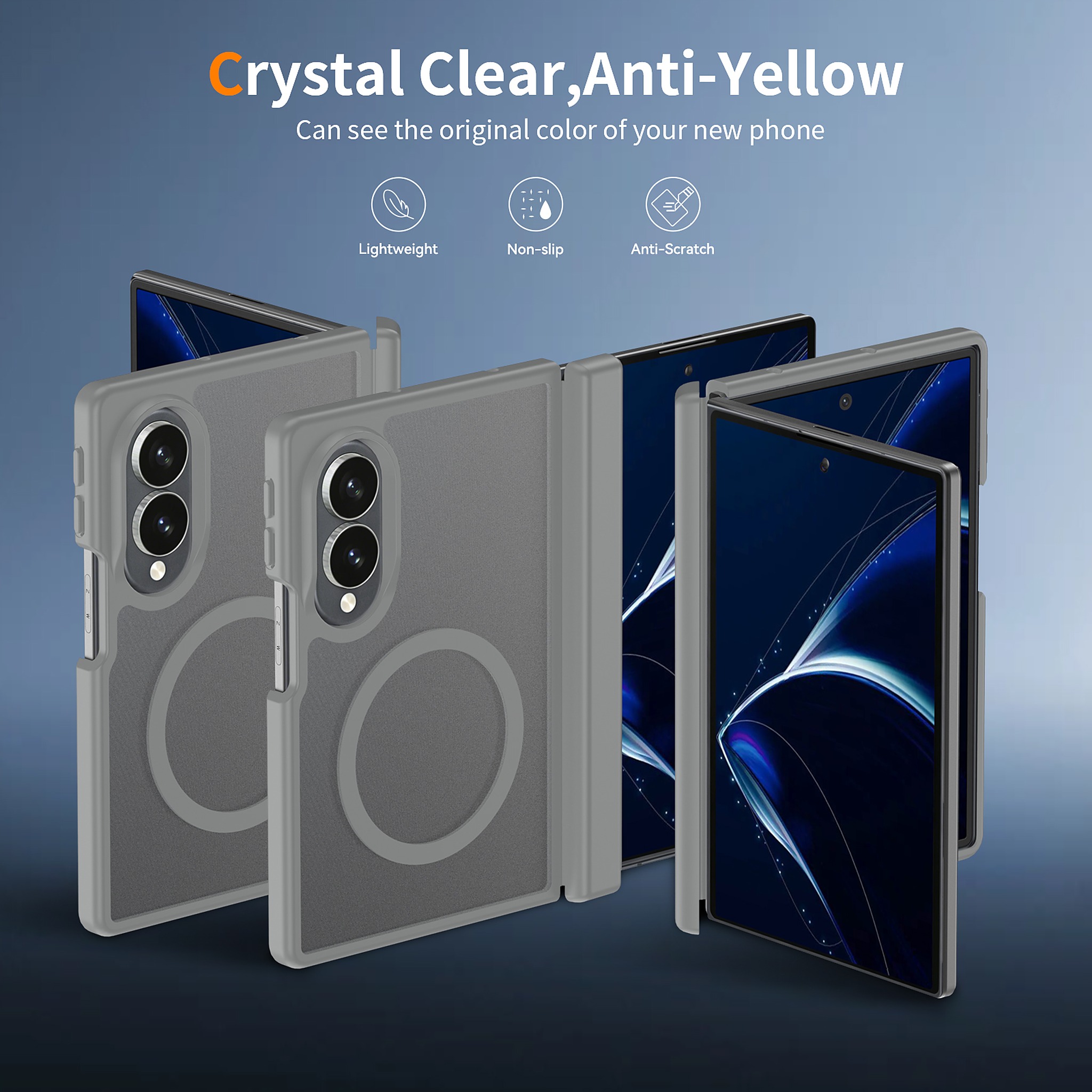 SendaFit Matte Skin-Feel Two-in-One Fold-Open No Front Frame MagSafe Case for Galaxy Z Fold 8 detail 8
