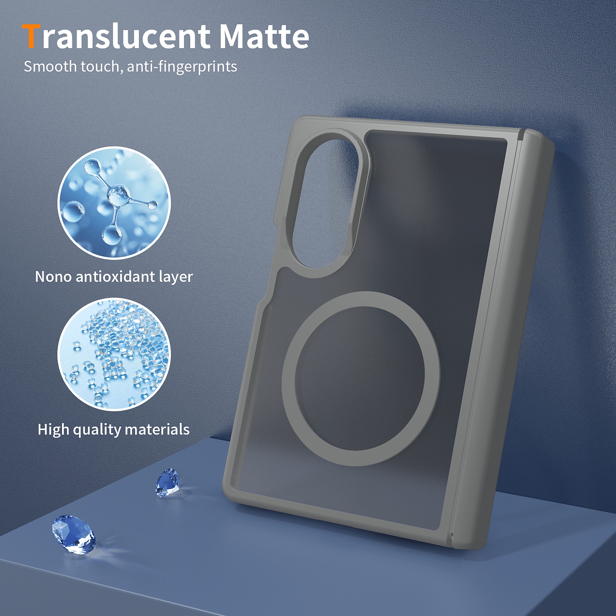 SendaFit Matte Skin-Feel Two-in-One Fold-Open No Front Frame MagSafe Case for Galaxy Z Fold 8 detail 9