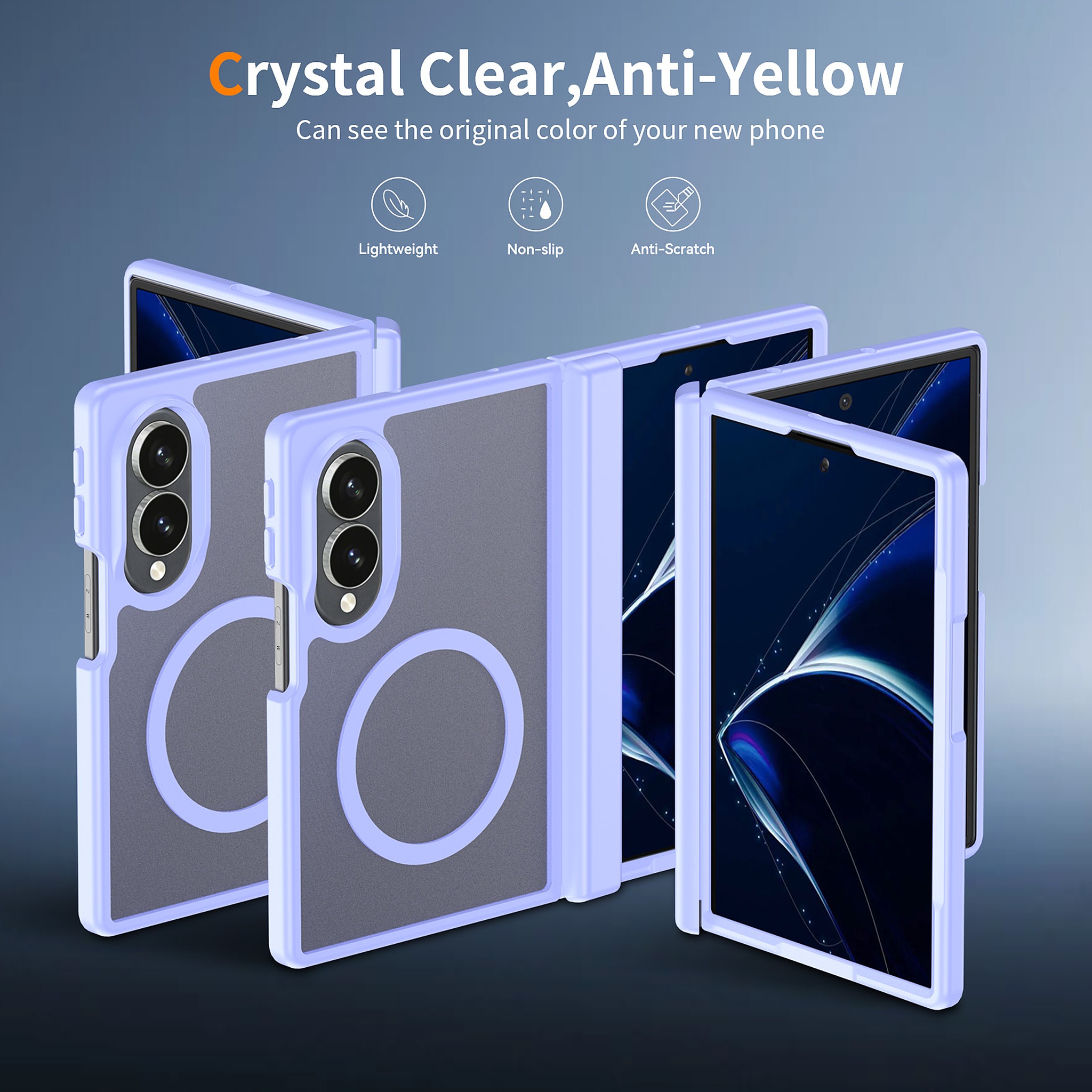 SendaFit Matte Skin-Feel Two-in-One Fold-Open with Side Cover MagSafe Case for Galaxy Z Fold 8 detail 1