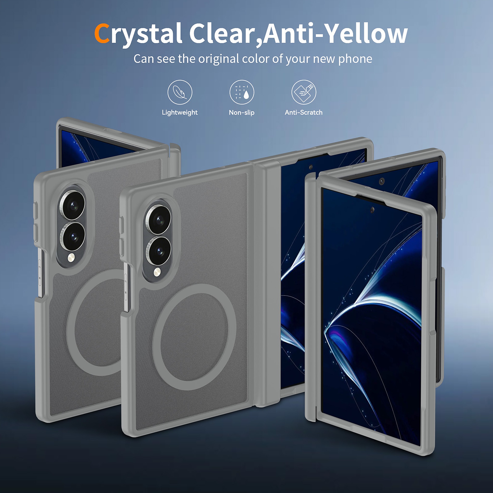 SendaFit Matte Skin-Feel Two-in-One Fold-Open with Side Cover MagSafe Case for Galaxy Z Fold 8 detail 11