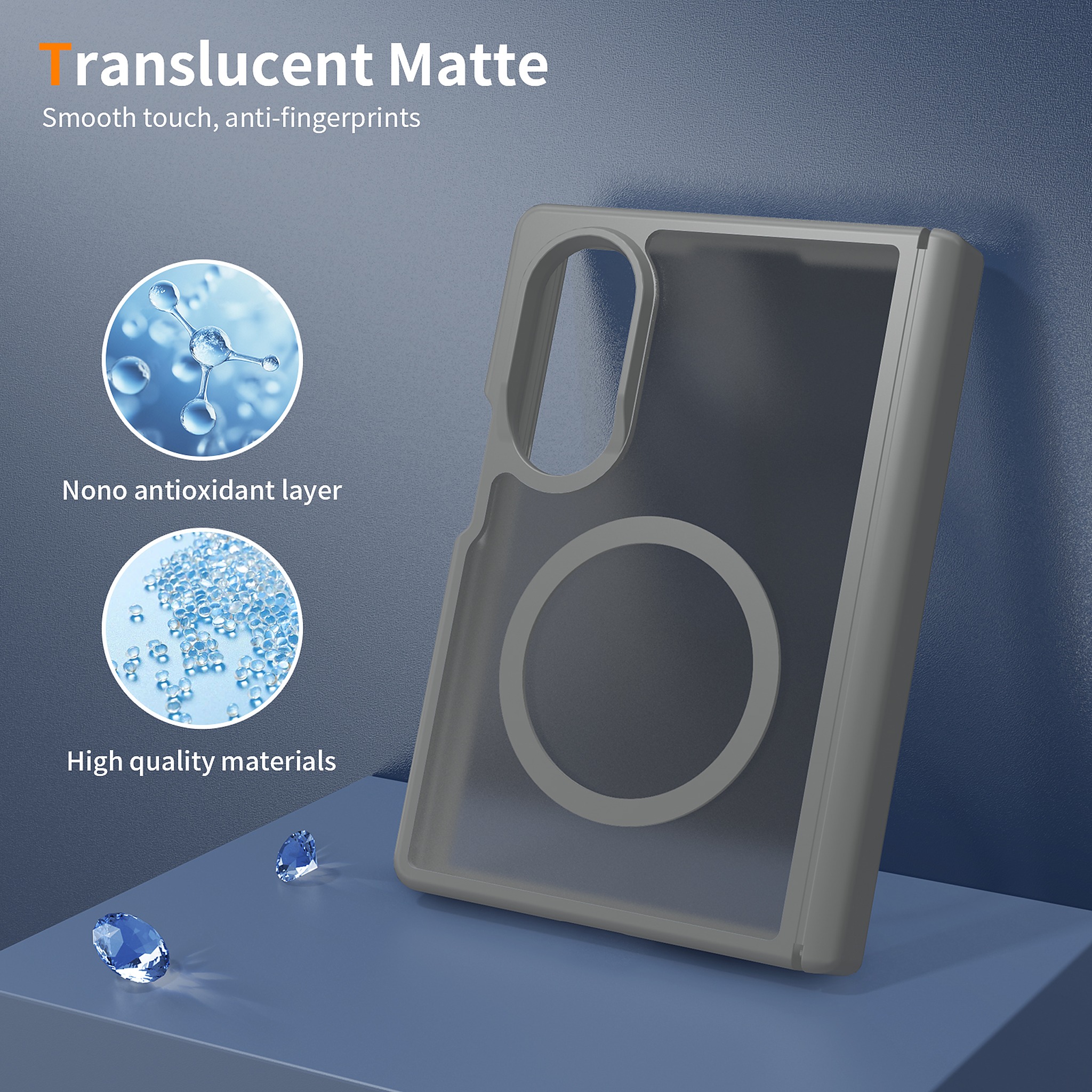 SendaFit Matte Skin-Feel Two-in-One Fold-Open with Side Cover MagSafe Case for Galaxy Z Fold 8 detail 13