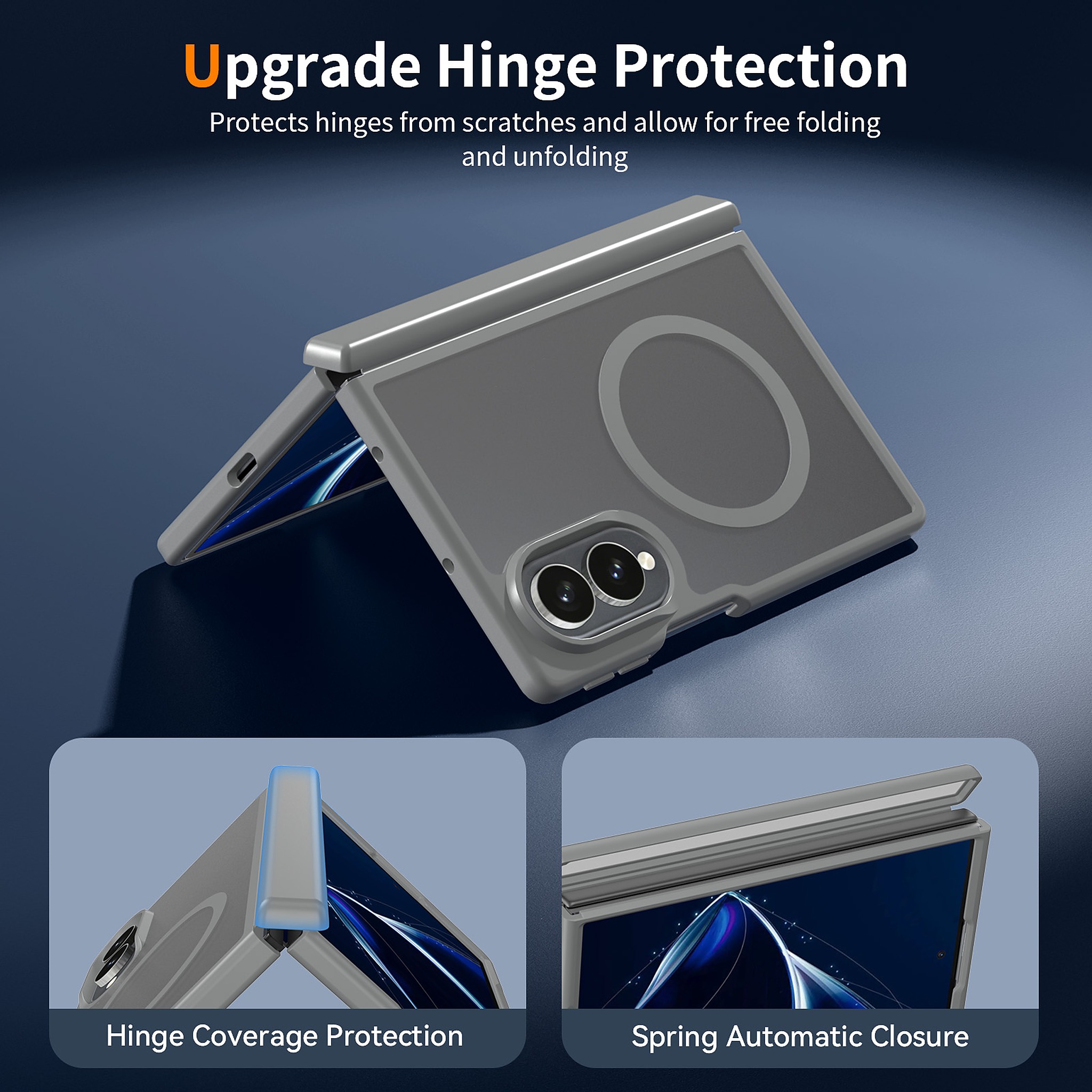 SendaFit Matte Skin-Feel Two-in-One Fold-Open with Side Cover MagSafe Case for Galaxy Z Fold 8 detail 14