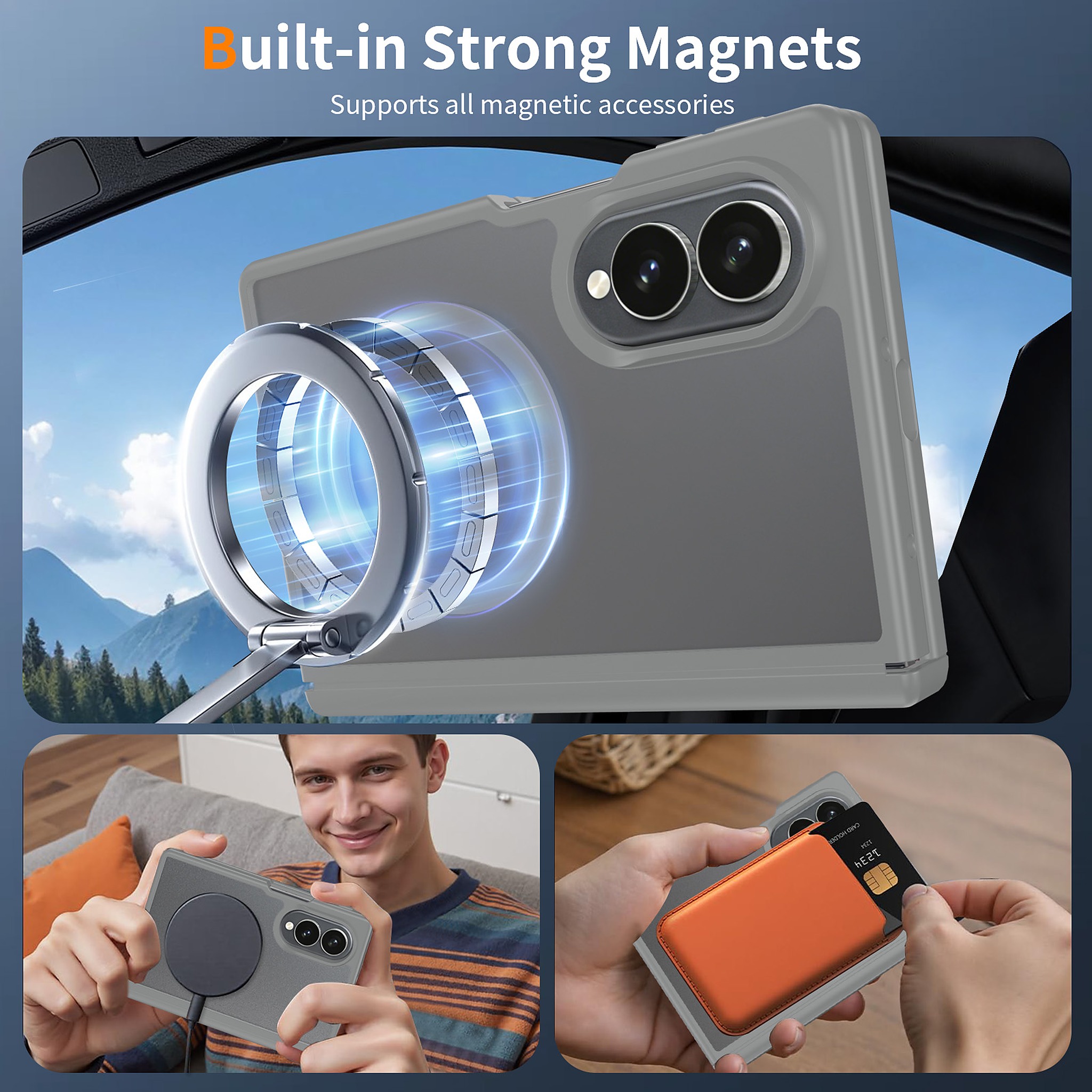 SendaFit Matte Skin-Feel Two-in-One Fold-Open with Side Cover MagSafe Case for Galaxy Z Fold 8 detail 15
