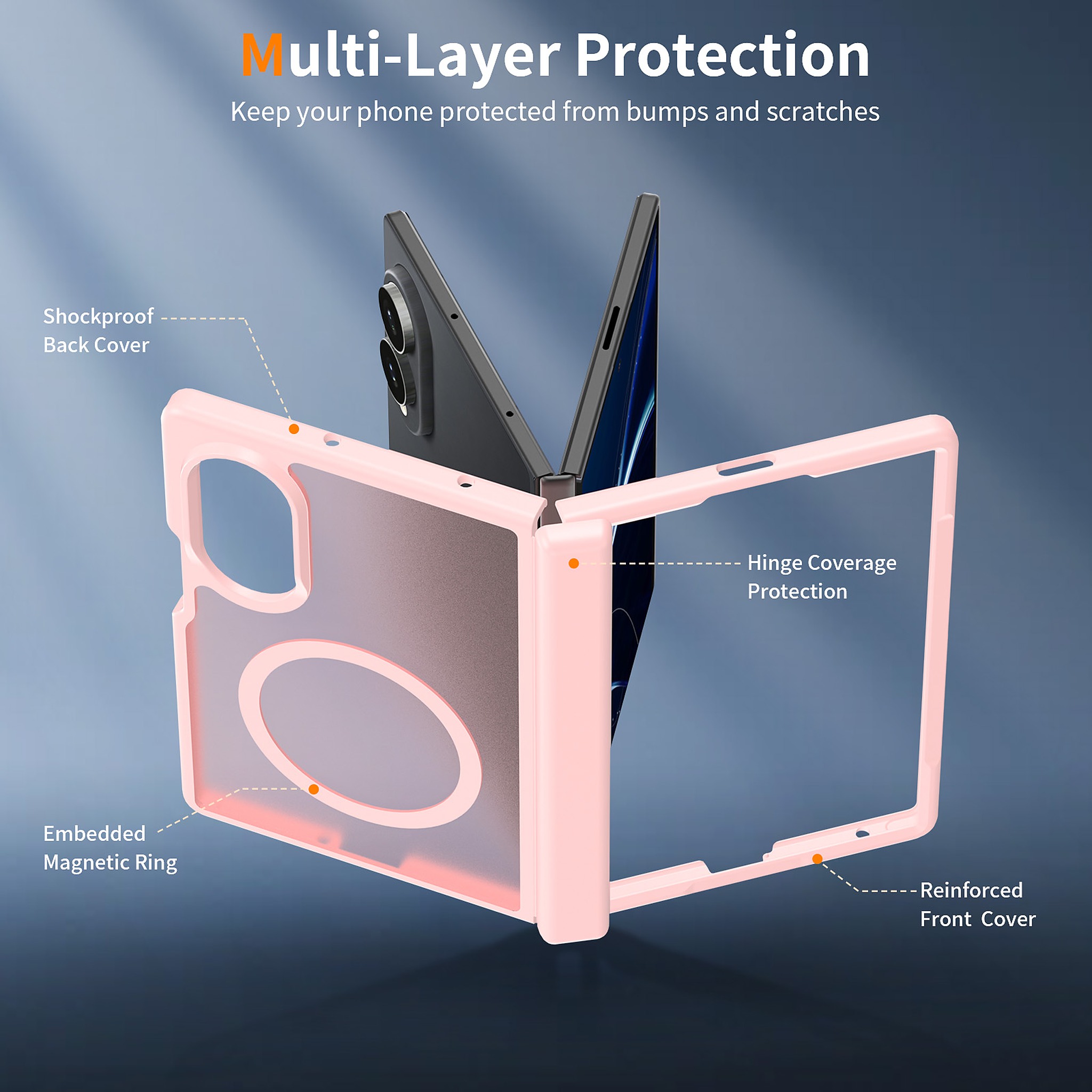 SendaFit Matte Skin-Feel Two-in-One Fold-Open with Side Cover MagSafe Case for Galaxy Z Fold 8 detail 18