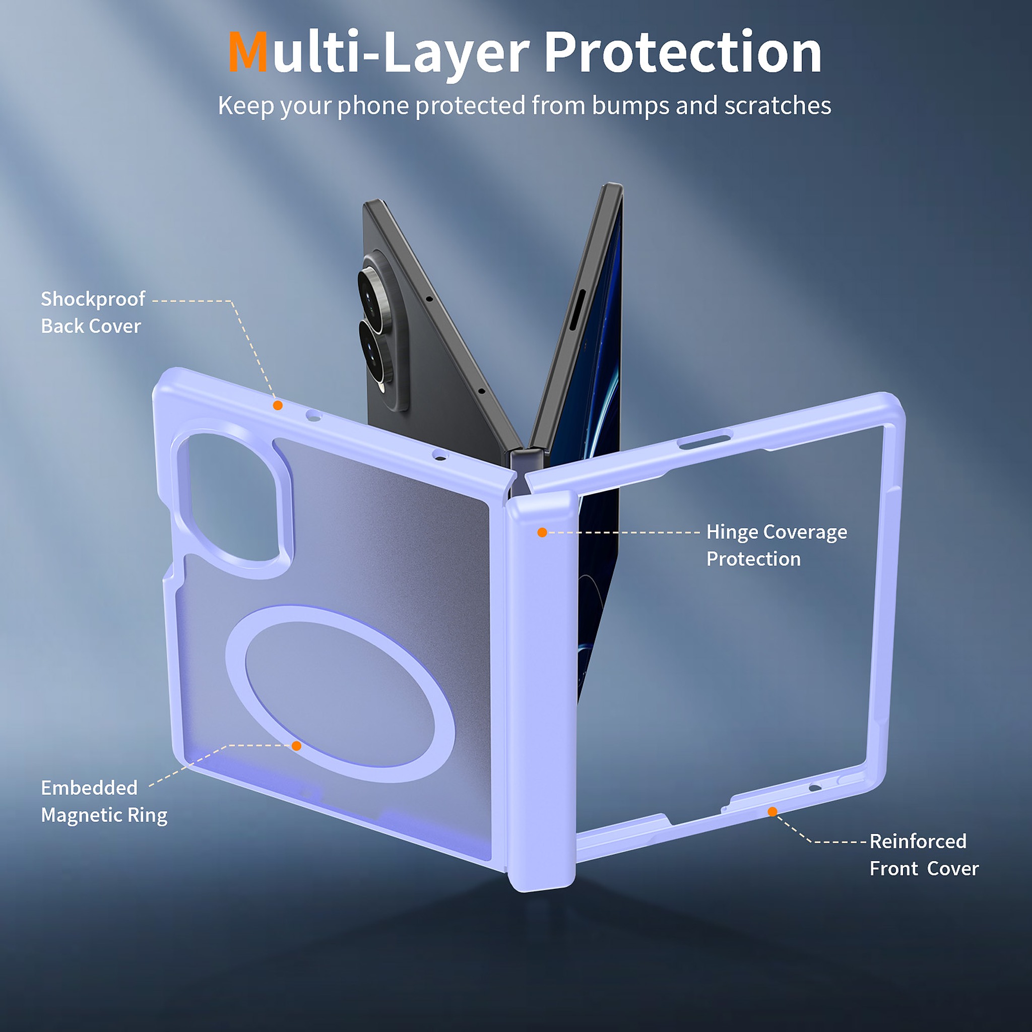SendaFit Matte Skin-Feel Two-in-One Fold-Open with Side Cover MagSafe Case for Galaxy Z Fold 8 detail 2