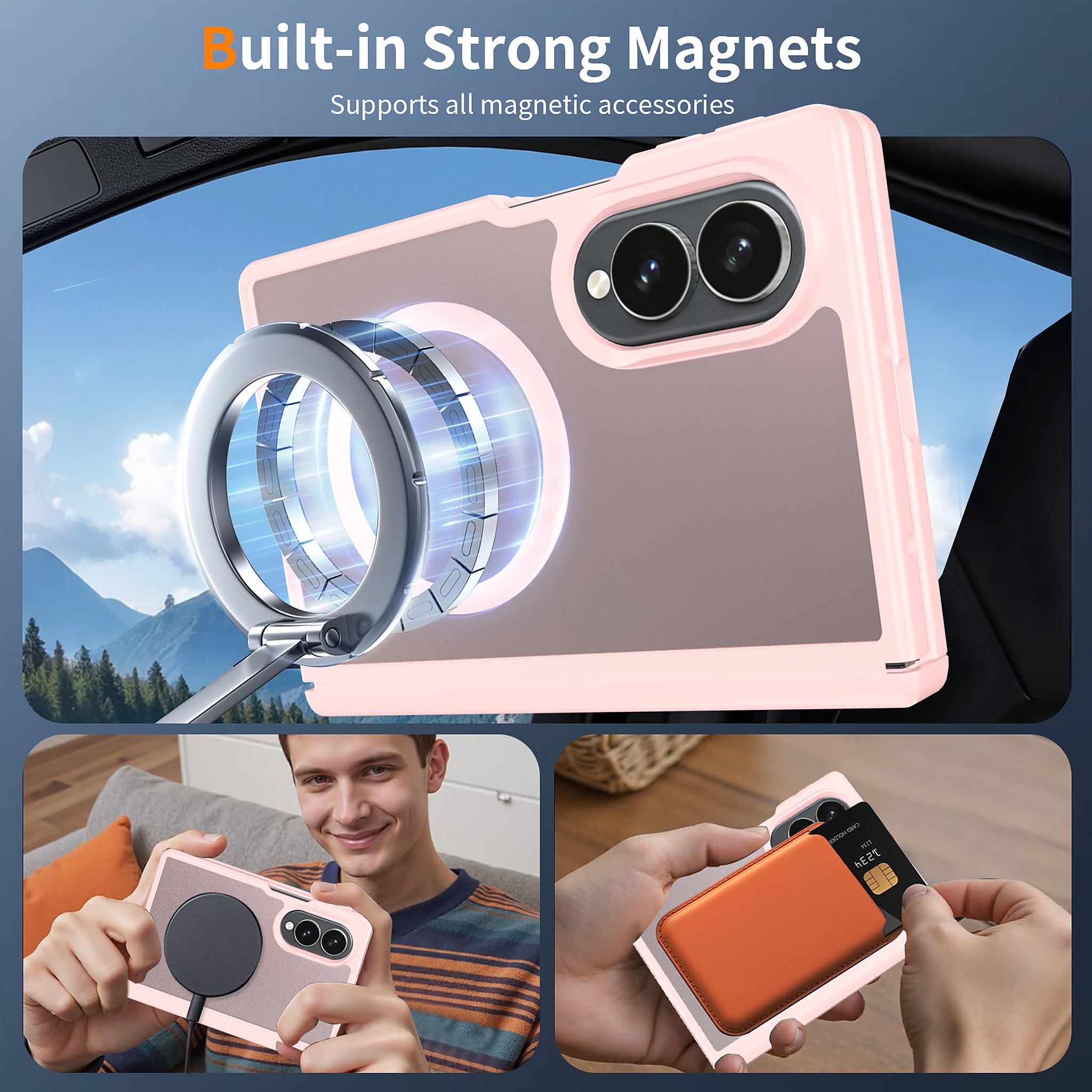 SendaFit Matte Skin-Feel Two-in-One Fold-Open with Side Cover MagSafe Case for Galaxy Z Fold 8 detail 21