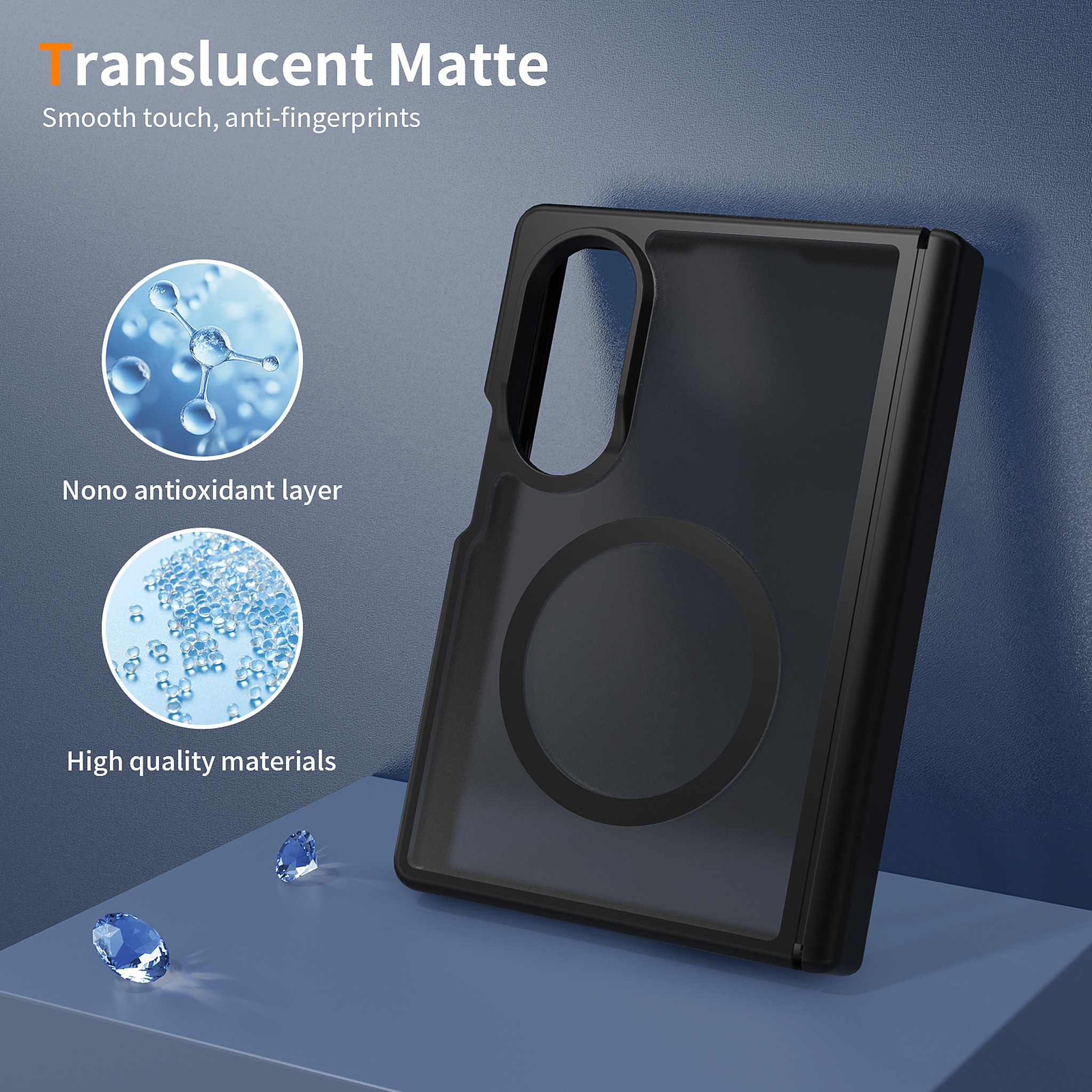 SendaFit Matte Skin-Feel Two-in-One Fold-Open with Side Cover MagSafe Case for Galaxy Z Fold 8 detail 23