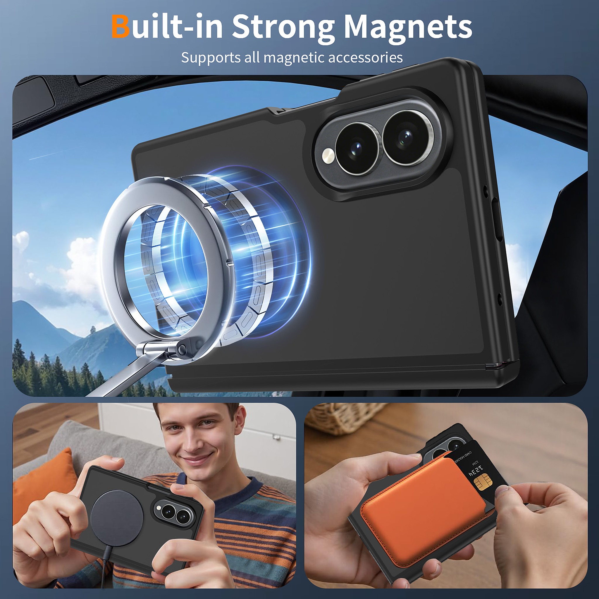 SendaFit Matte Skin-Feel Two-in-One Fold-Open with Side Cover MagSafe Case for Galaxy Z Fold 8 detail 25