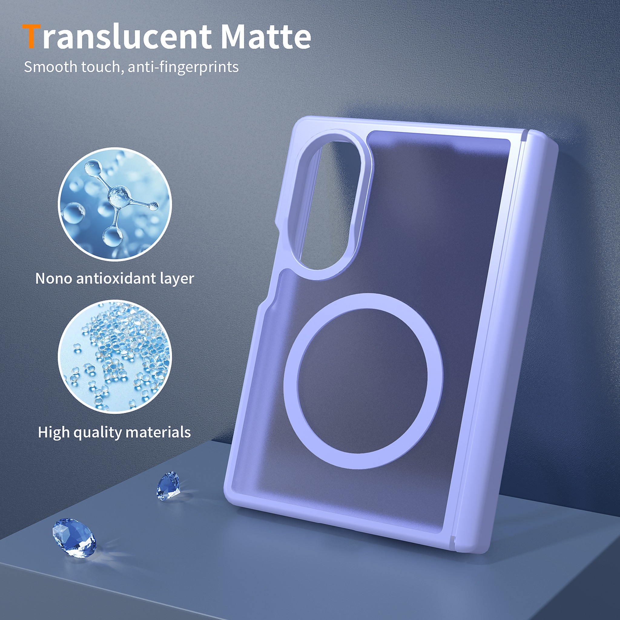 SendaFit Matte Skin-Feel Two-in-One Fold-Open with Side Cover MagSafe Case for Galaxy Z Fold 8 detail 3