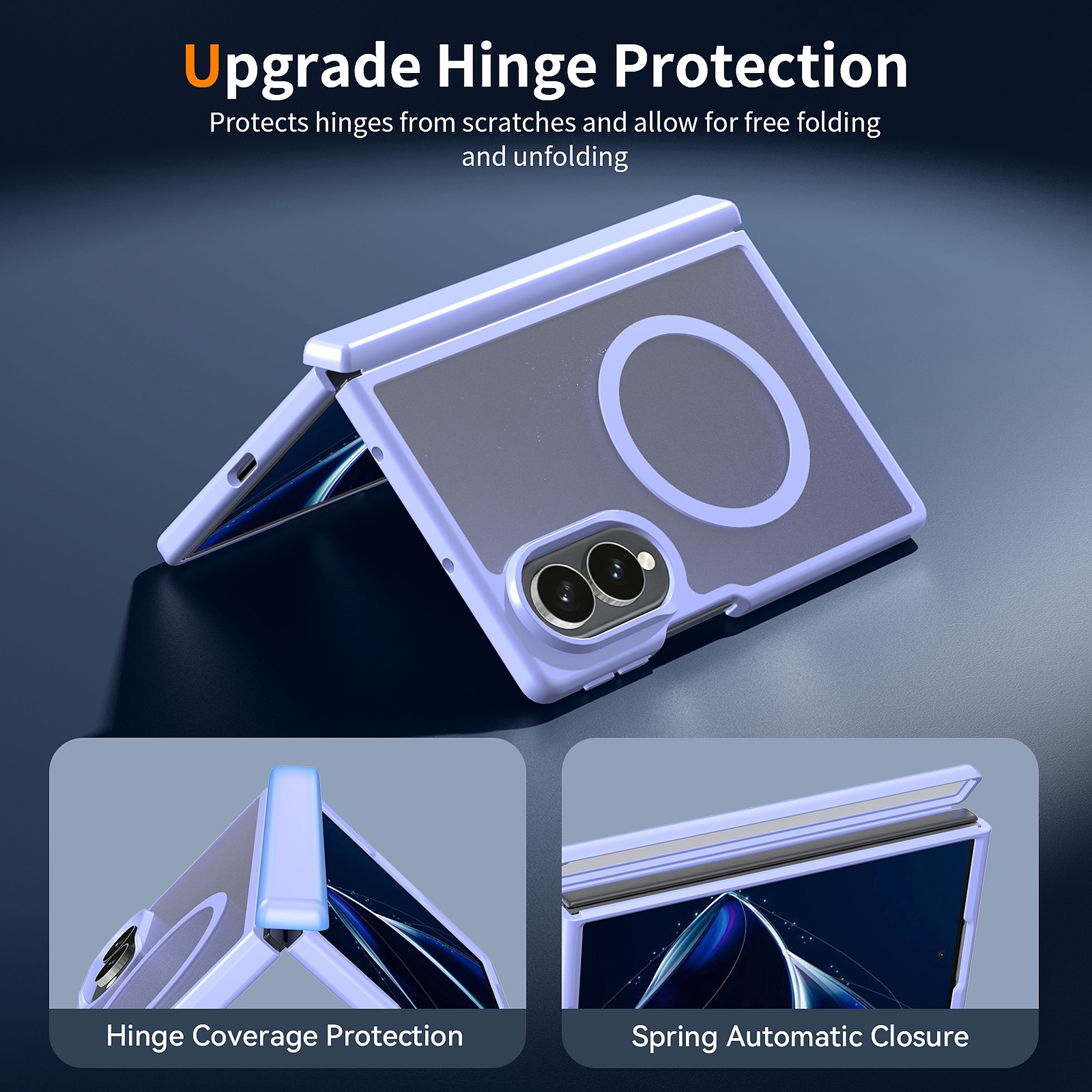 SendaFit Matte Skin-Feel Two-in-One Fold-Open with Side Cover MagSafe Case for Galaxy Z Fold 8 detail 4