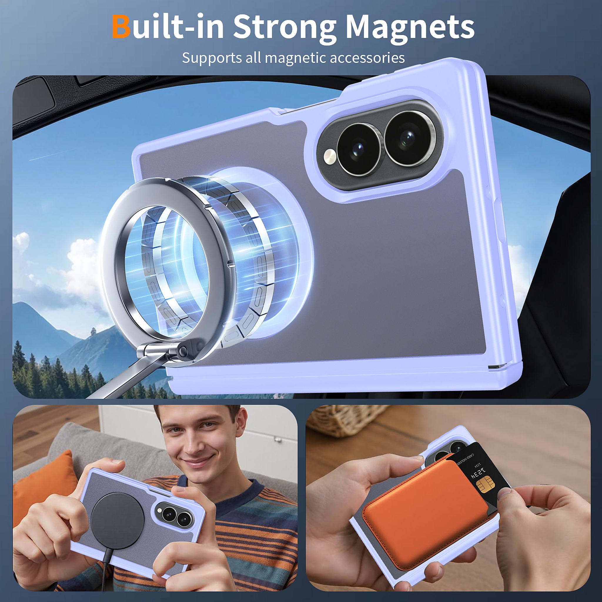SendaFit Matte Skin-Feel Two-in-One Fold-Open with Side Cover MagSafe Case for Galaxy Z Fold 8 detail 5