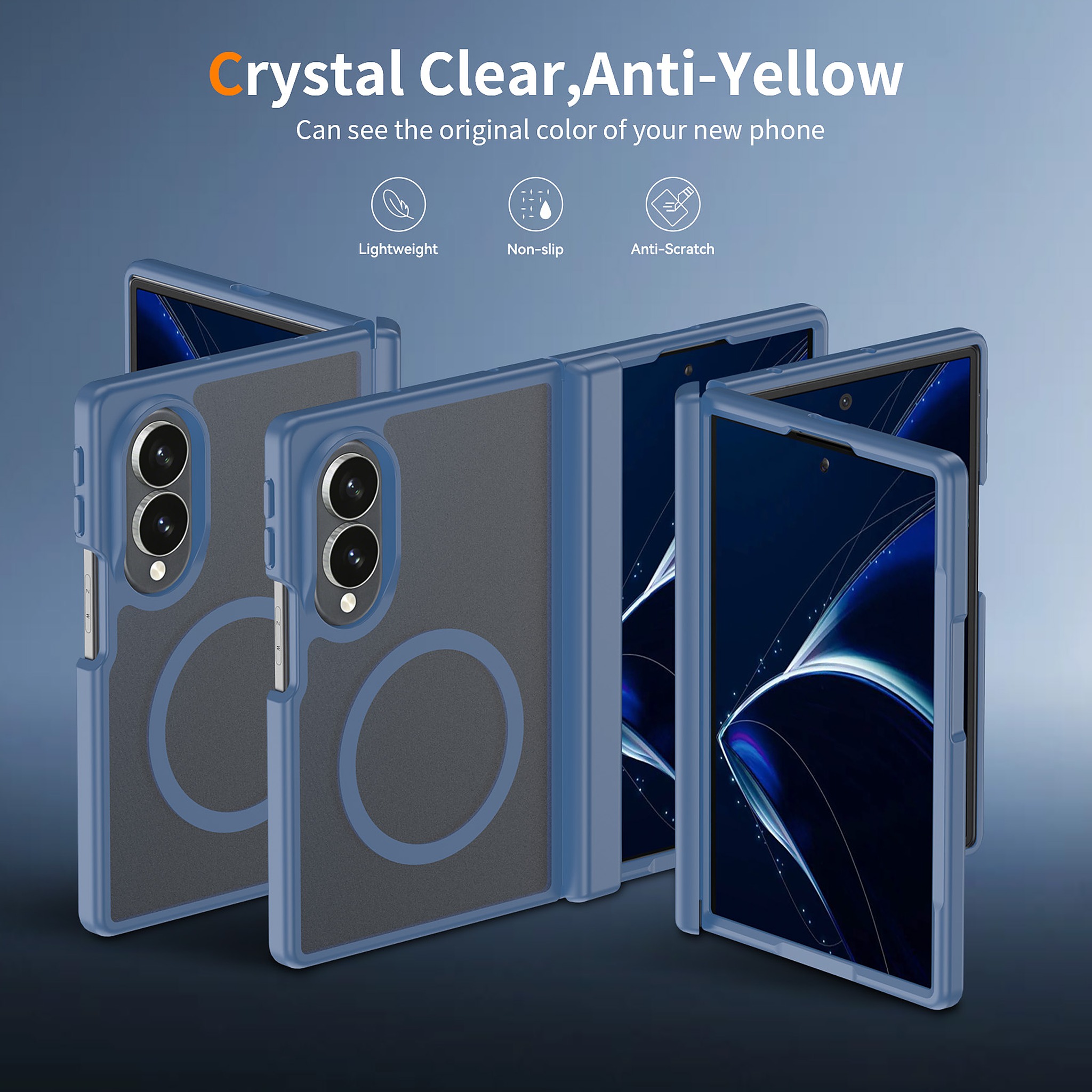 SendaFit Matte Skin-Feel Two-in-One Fold-Open with Side Cover MagSafe Case for Galaxy Z Fold 8 detail 6