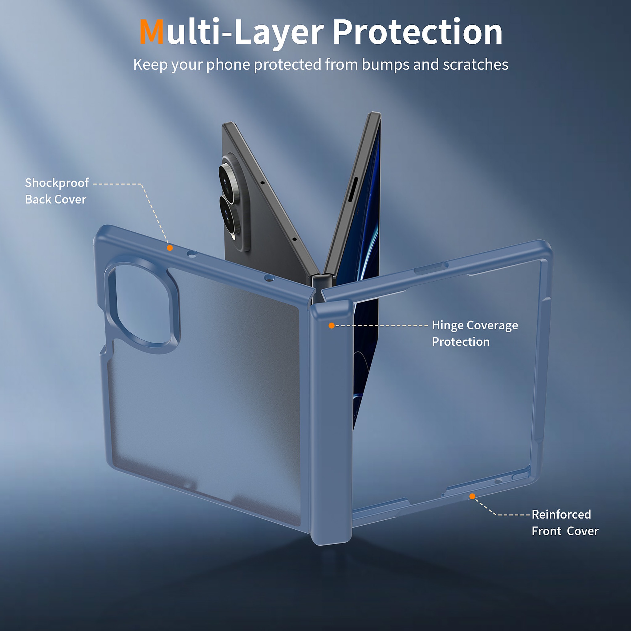 SendaFit Matte Skin-Feel Two-in-One Fold-Open with Side Cover Case for Galaxy Z Fold 8 detail 5