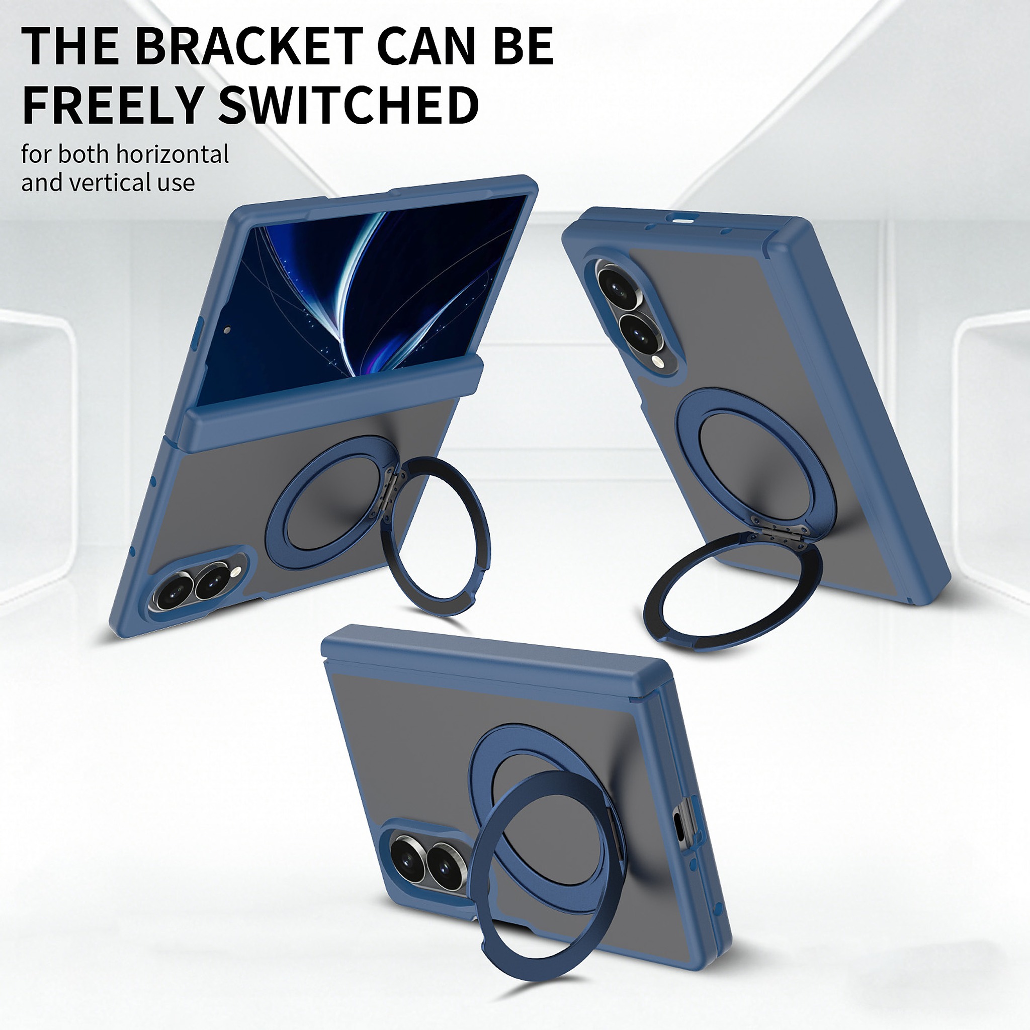 SendaFit Matte Skin-Feel 360° Stand Fold-Open with Side Cover Case for Galaxy Z Fold 8 detail 3