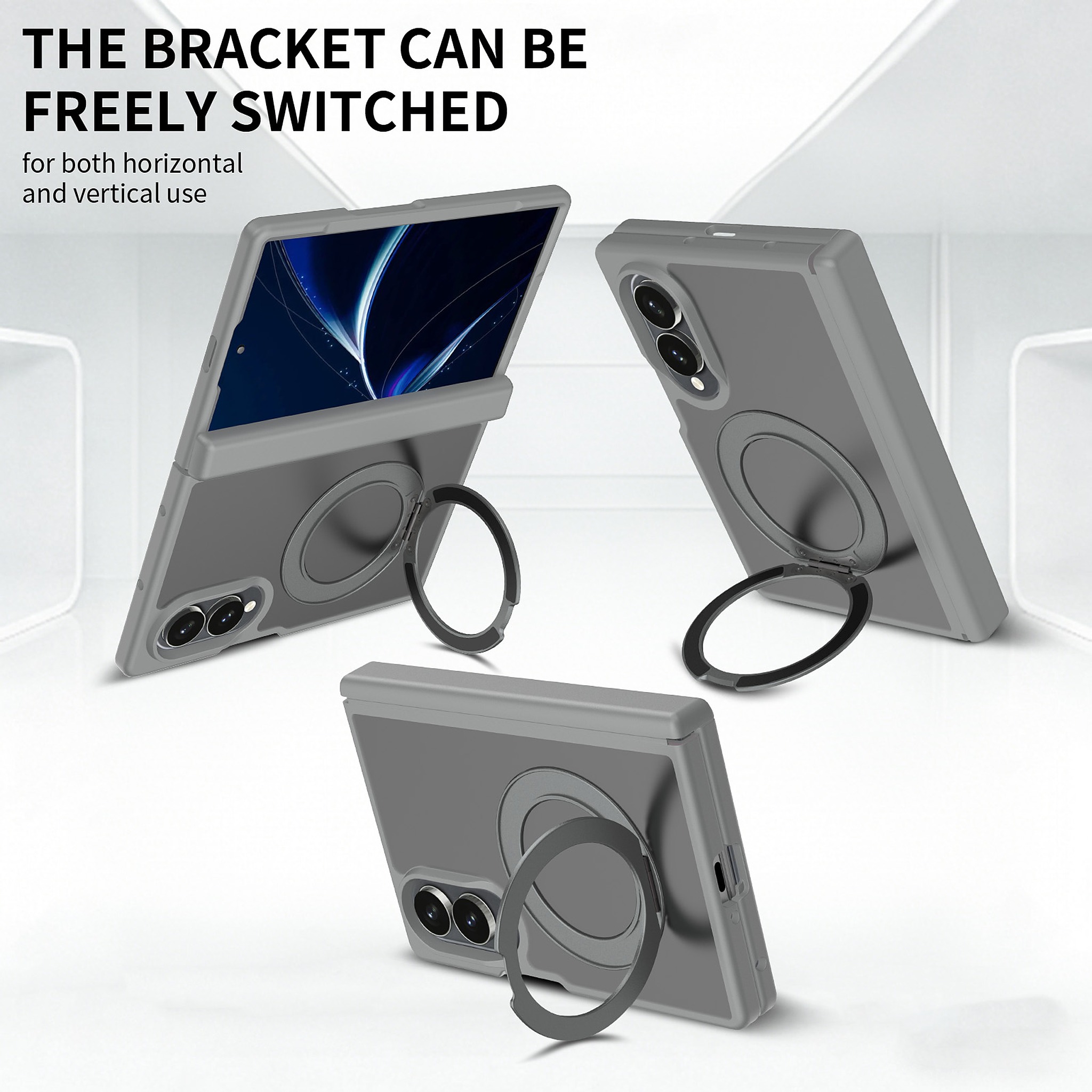 SendaFit Matte Skin-Feel 360° Stand Fold-Open with Side Cover Case for Galaxy Z Fold 8 detail 8