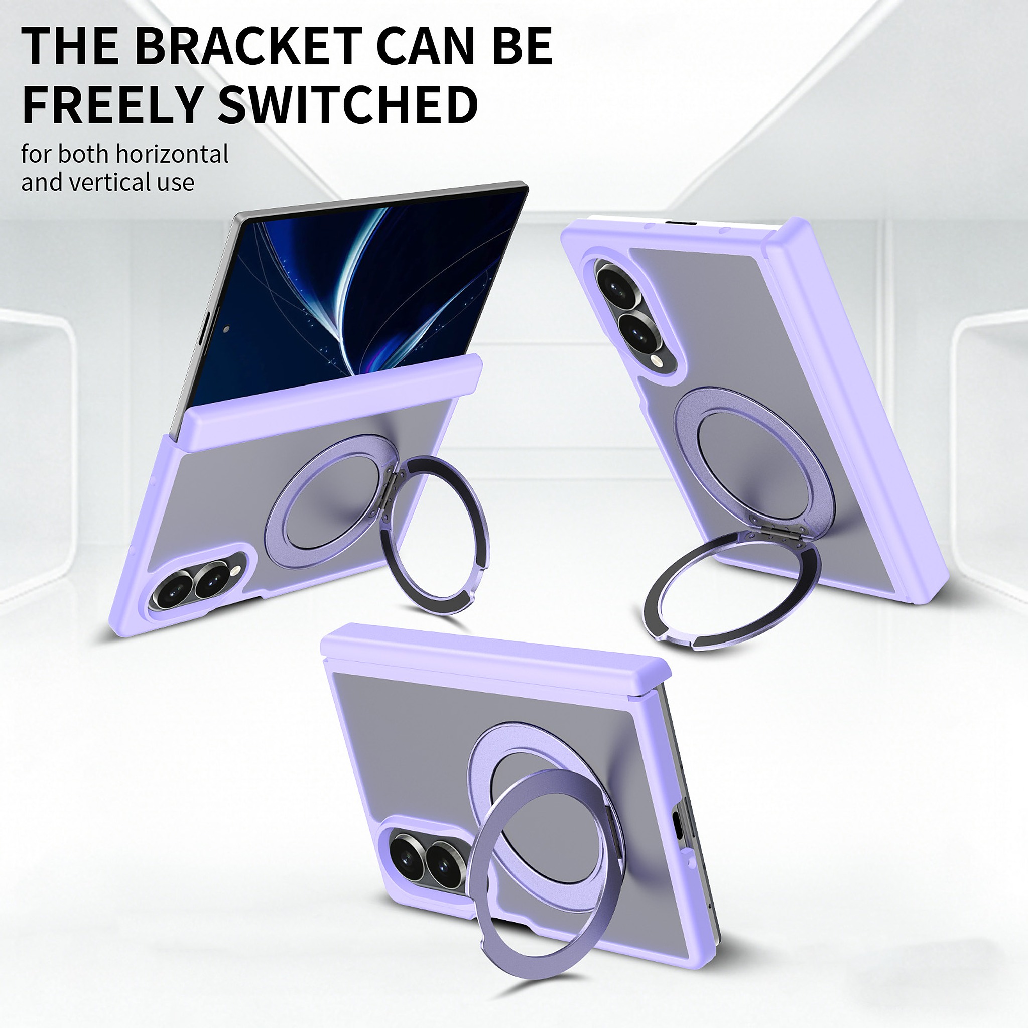 SendaFit Matte Skin-Feel 360° Stand Fold-Open No Front Frame Case for Galaxy Z Fold 8 detail 13