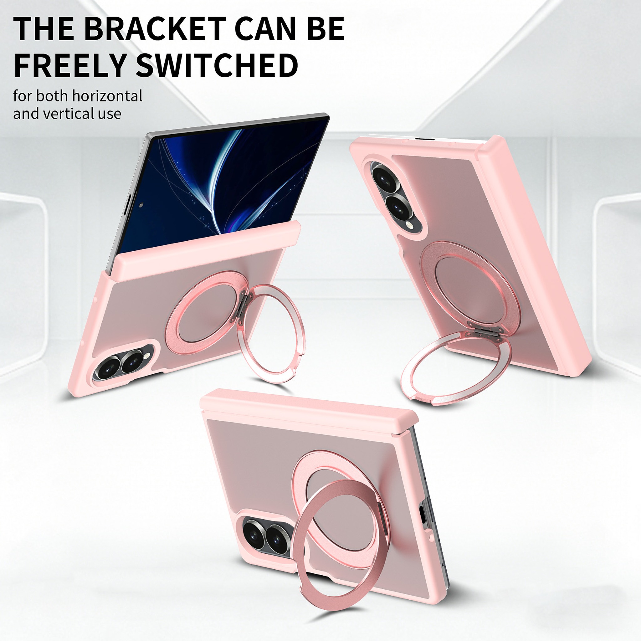 SendaFit Matte Skin-Feel 360° Stand Fold-Open No Front Frame Case for Galaxy Z Fold 8 detail 19