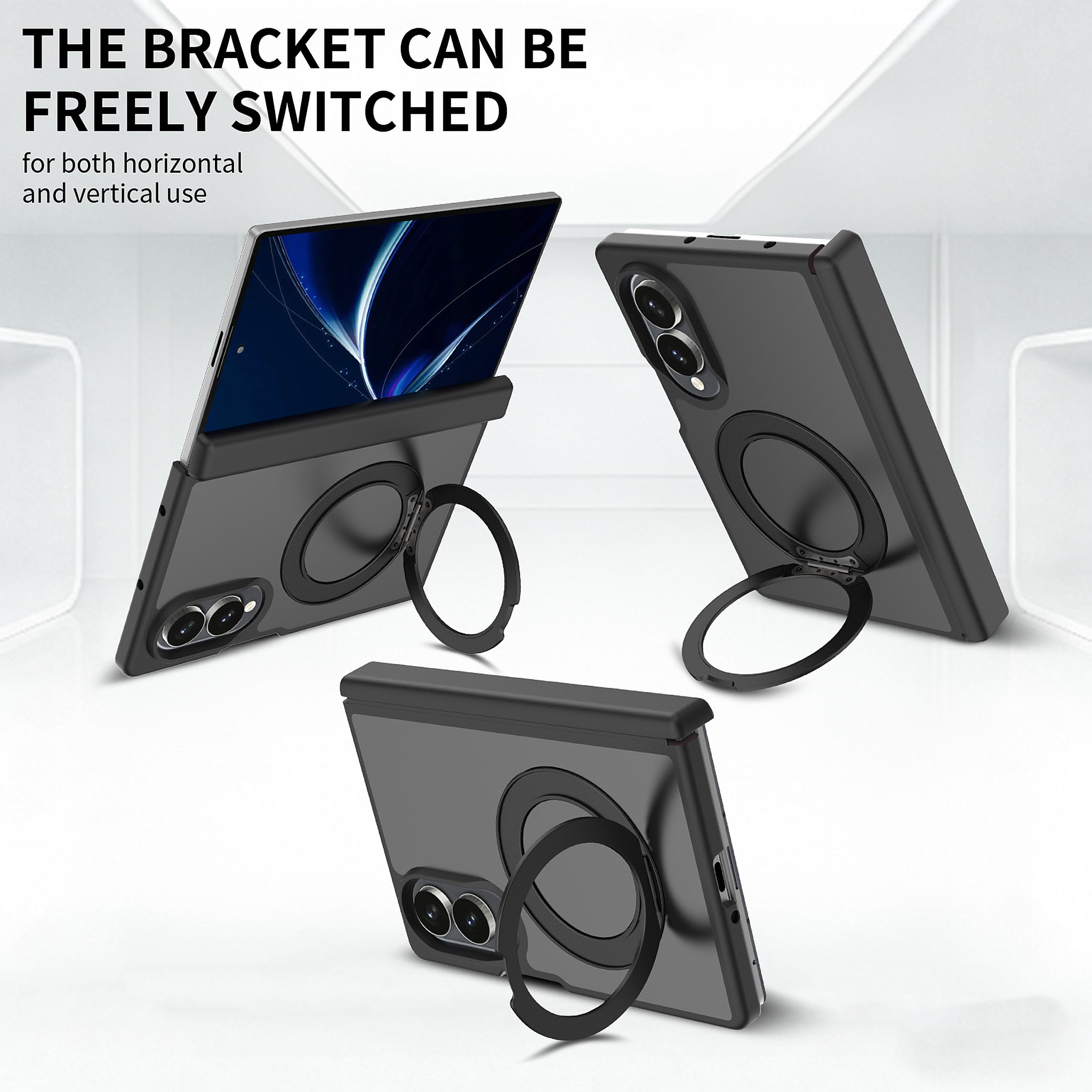 SendaFit Matte Skin-Feel 360° Stand Fold-Open No Front Frame Case for Galaxy Z Fold 8 detail 23