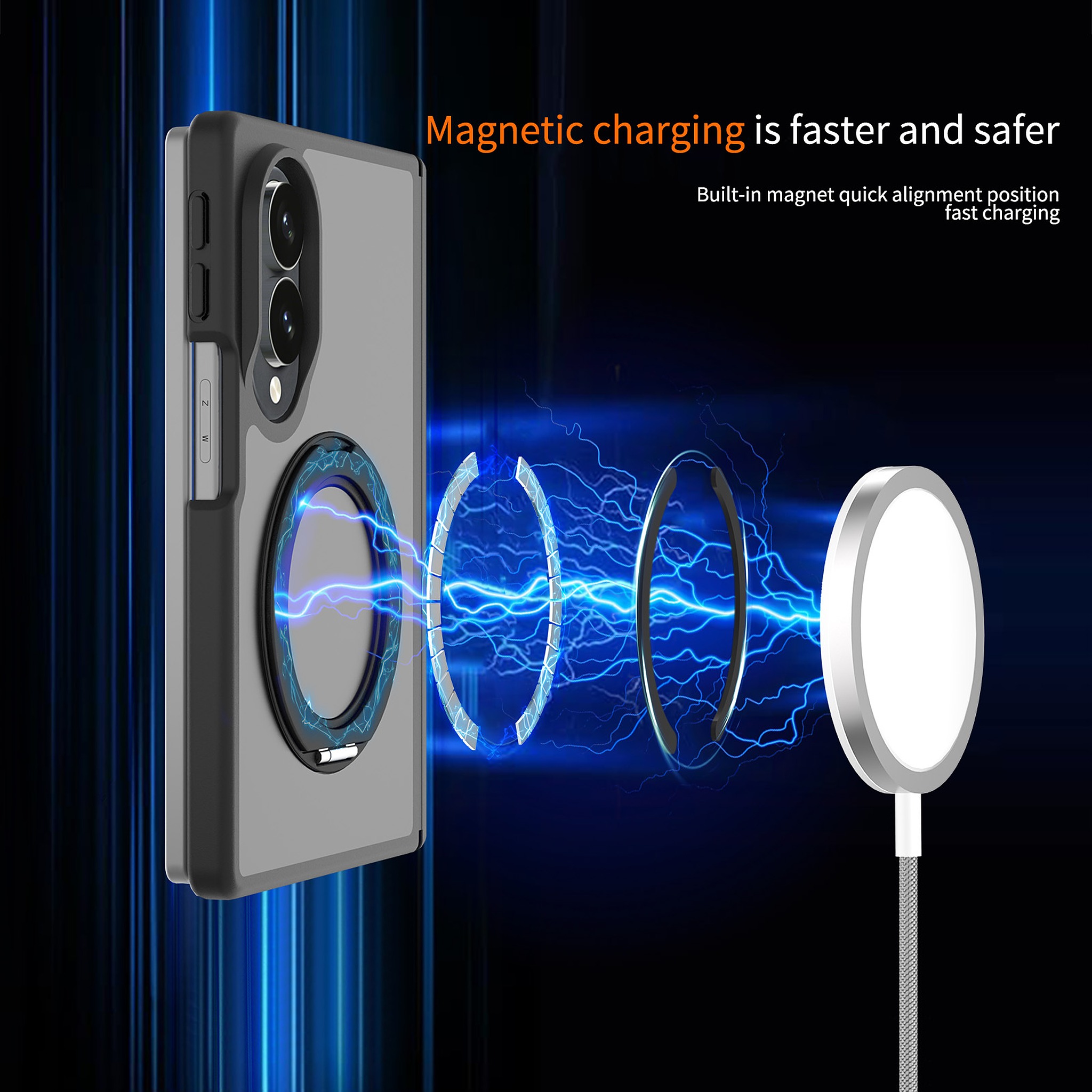 SendaFit Matte Skin-Feel 360° Stand Fold-Open No Front Frame Case for Galaxy Z Fold 8 detail 24