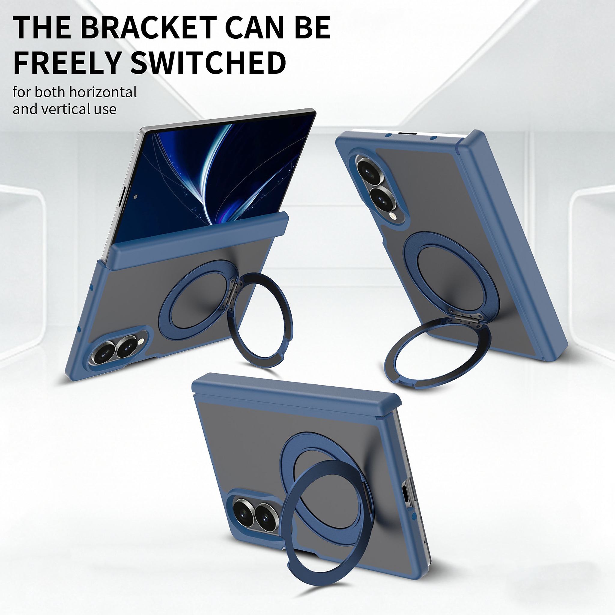 SendaFit Matte Skin-Feel 360° Stand Fold-Open No Front Frame Case for Galaxy Z Fold 8 detail 3