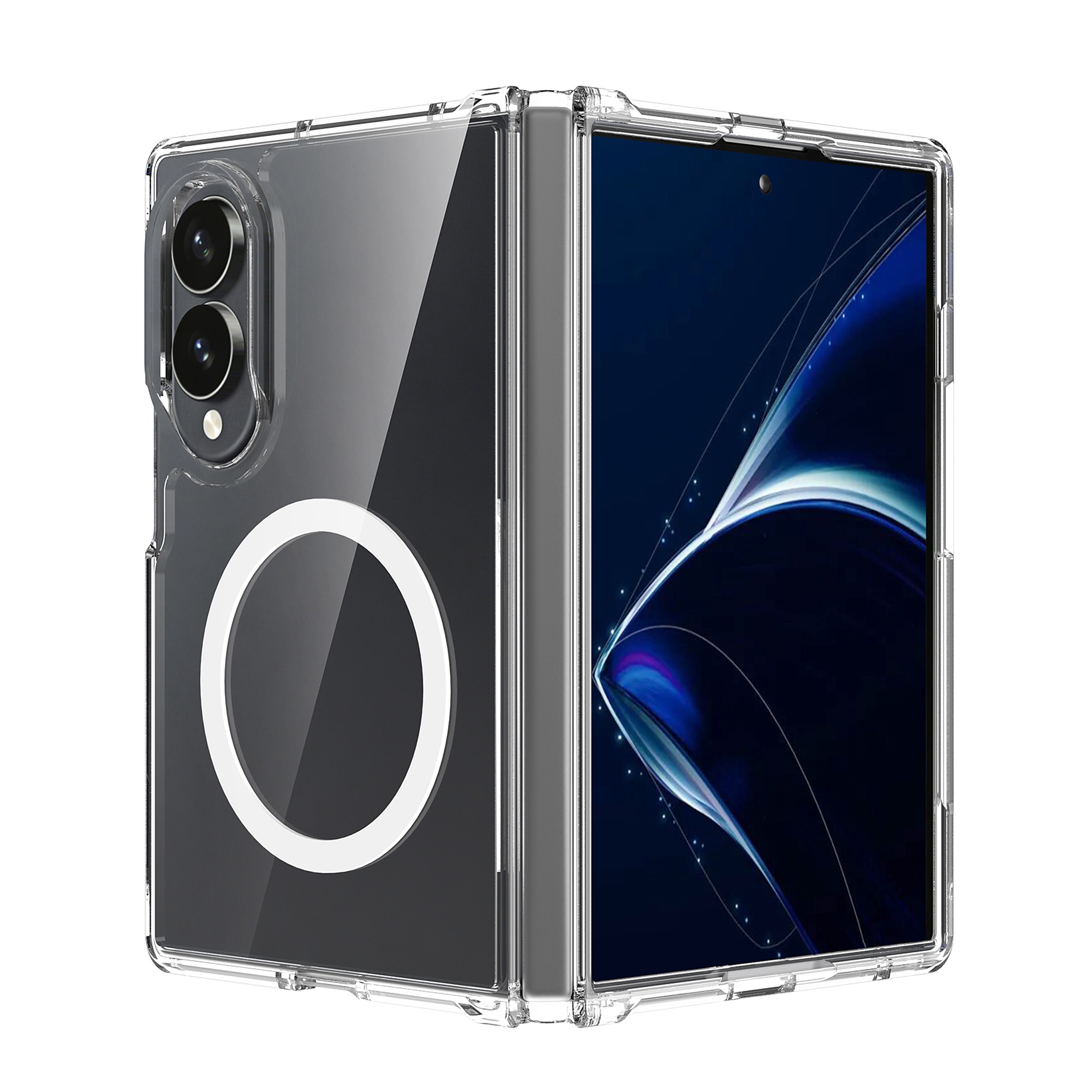 SendaFit 2.0mm Anti-Scratch Fold-Open MagSafe Case for Galaxy Z Fold 8 - Transparent
