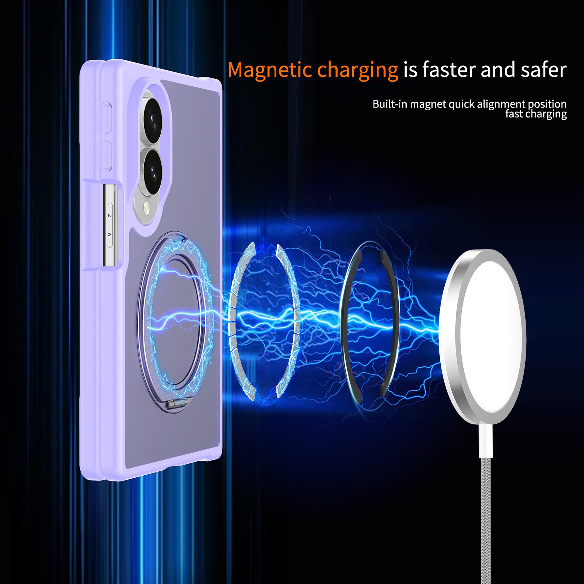 SendaFit Matte Skin-Feel 360° Stand Fold-Open Case for Galaxy Z Fold 8 detail 14