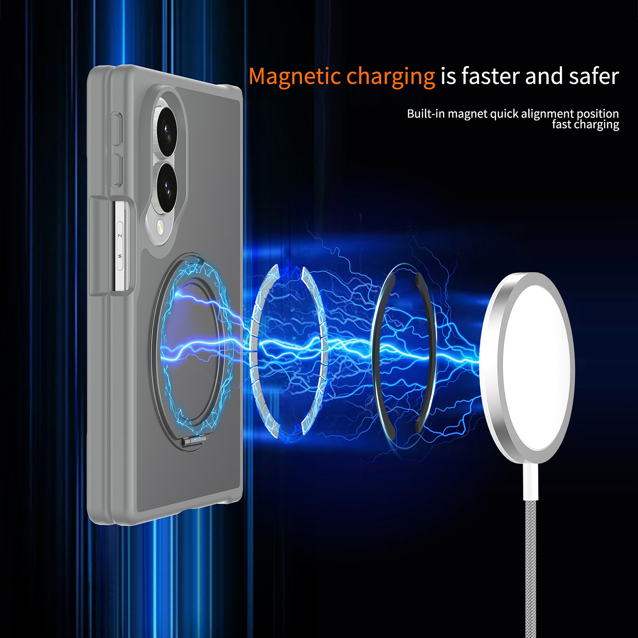 SendaFit Matte Skin-Feel 360° Stand Fold-Open Case for Galaxy Z Fold 8 detail 25