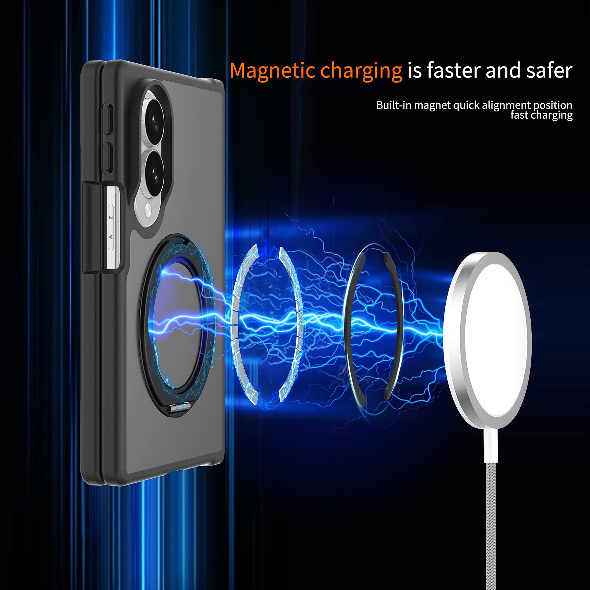 SendaFit Matte Skin-Feel 360° Stand Fold-Open Case for Galaxy Z Fold 8 detail 34